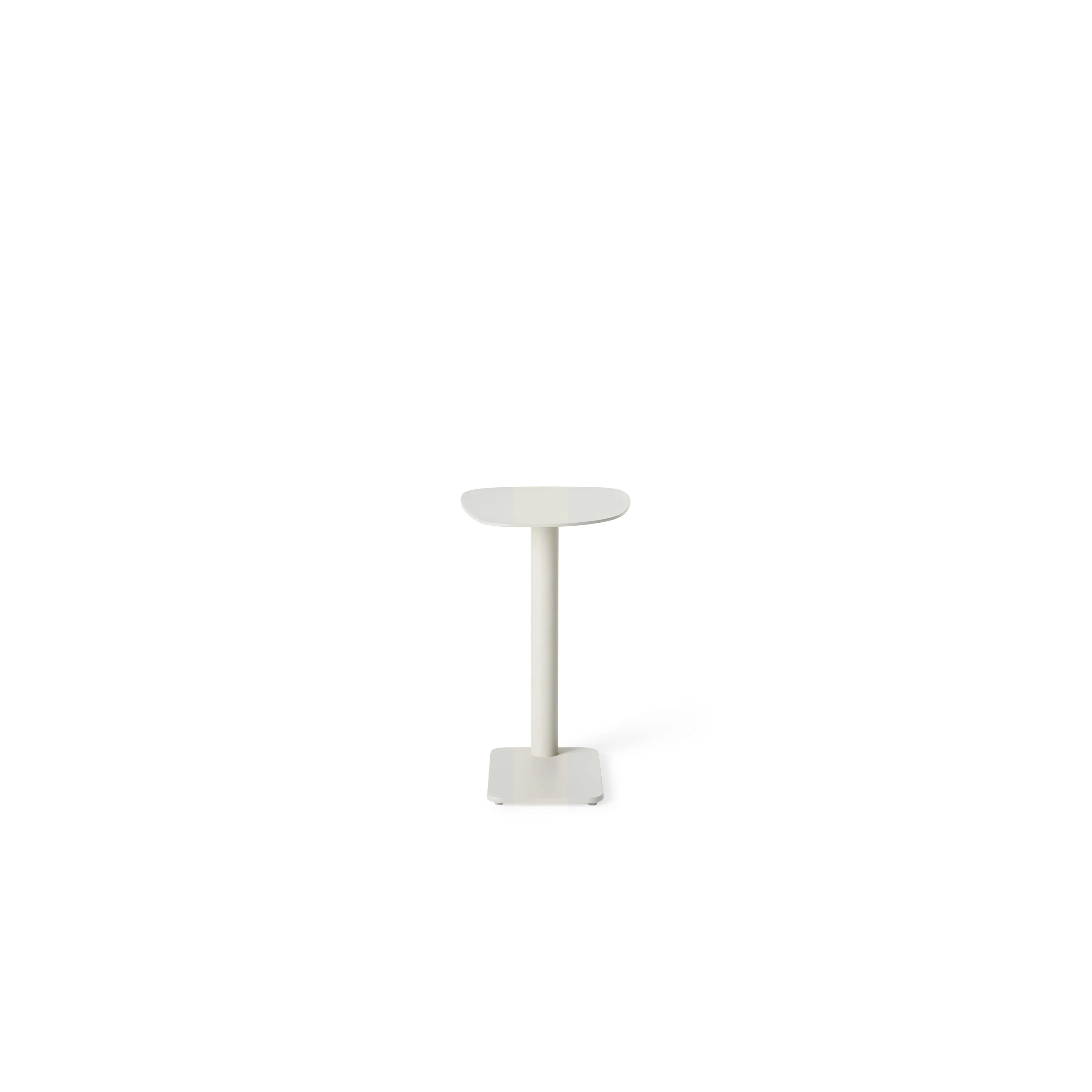 Venice C-Shape Side Table in Dune Aluminum