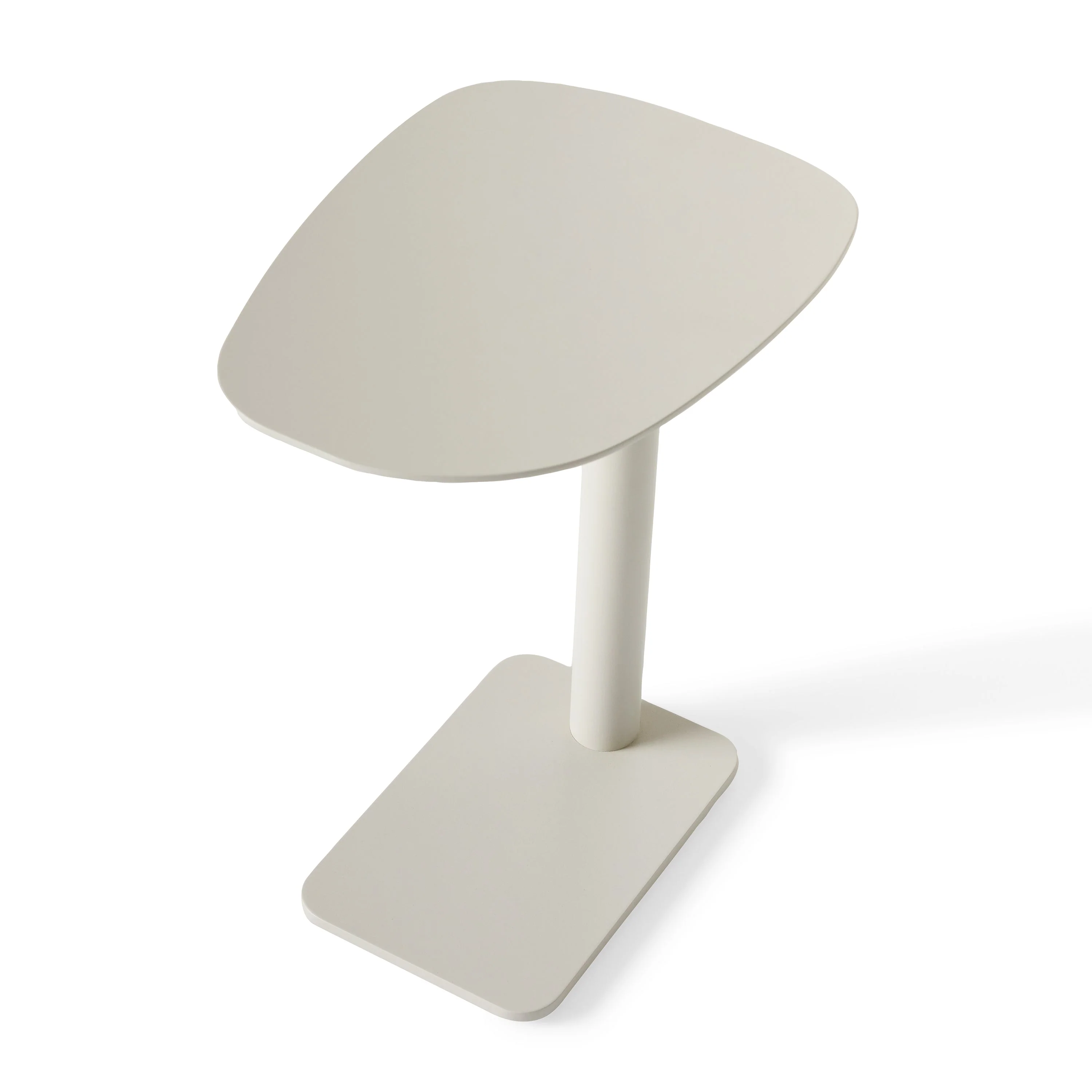 Venice C-Shape Side Table in Dune Aluminum