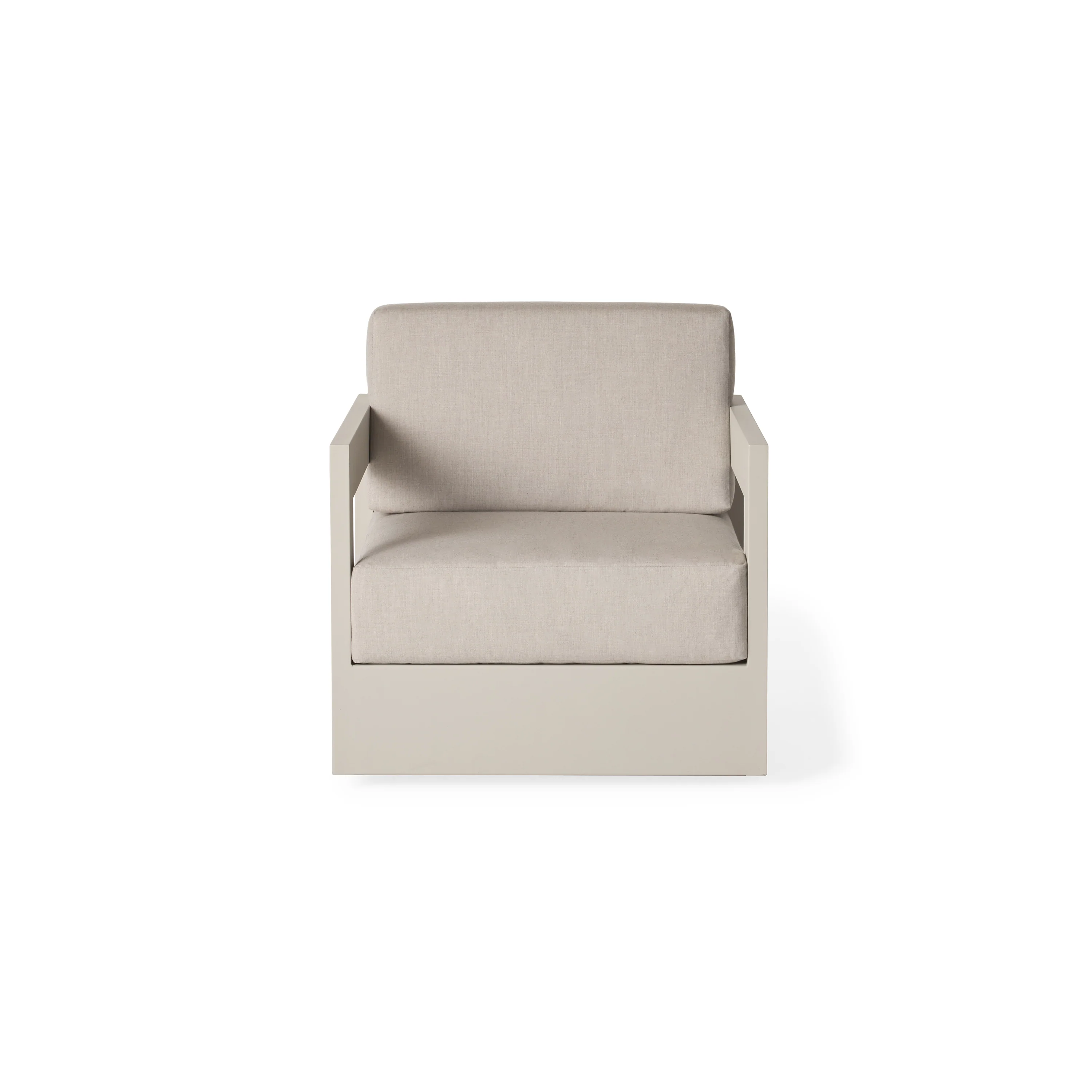 Tiburon Swivel Lounge Chair in Dune Aluminum