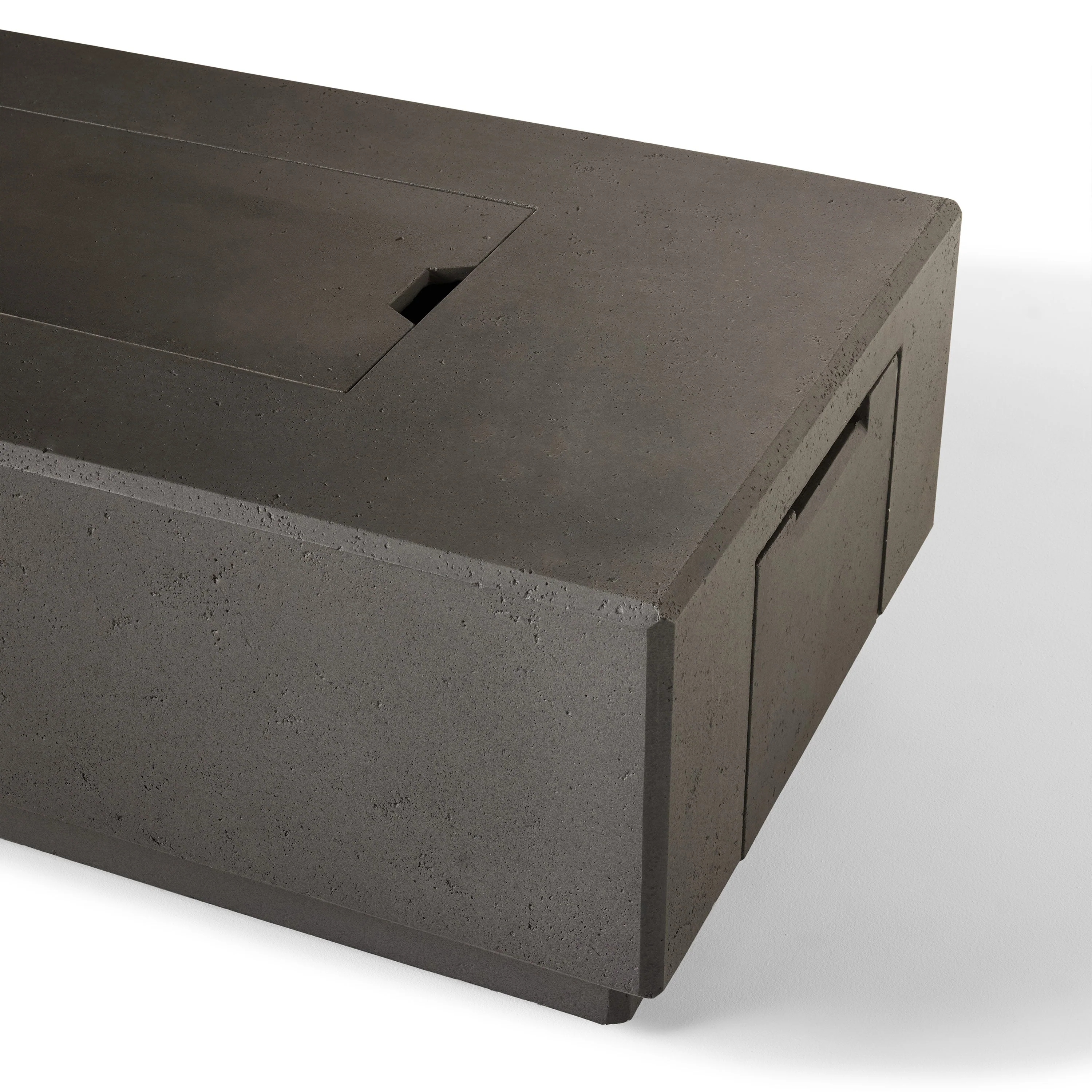 Sequoia Rectangular Fire Table in Smoke (Propane)