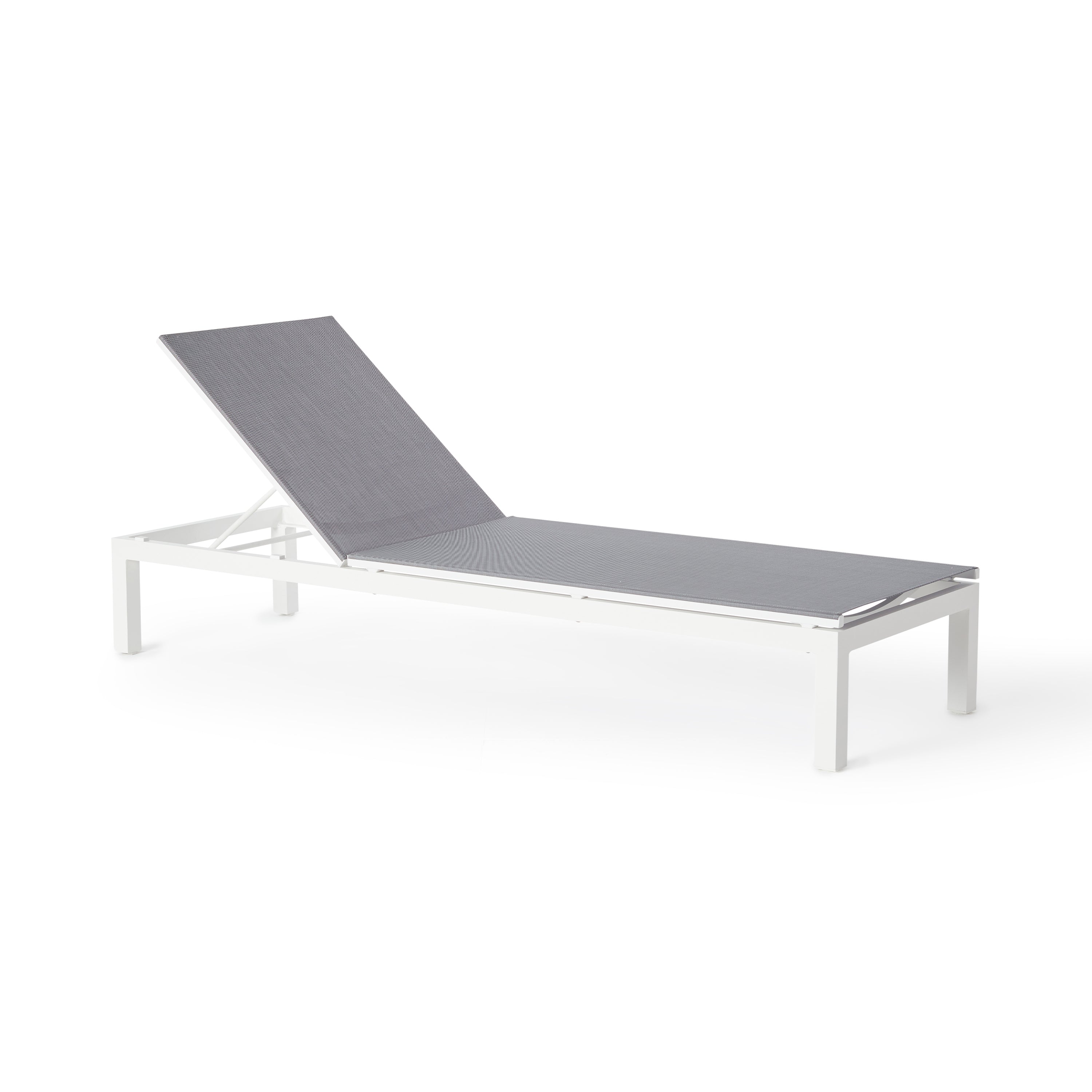 1384-belvedere-chaise-in-white-aluminum-and-silver-mesh-1.jpg Belvedere Chaise in White Aluminum and Silver Mesh