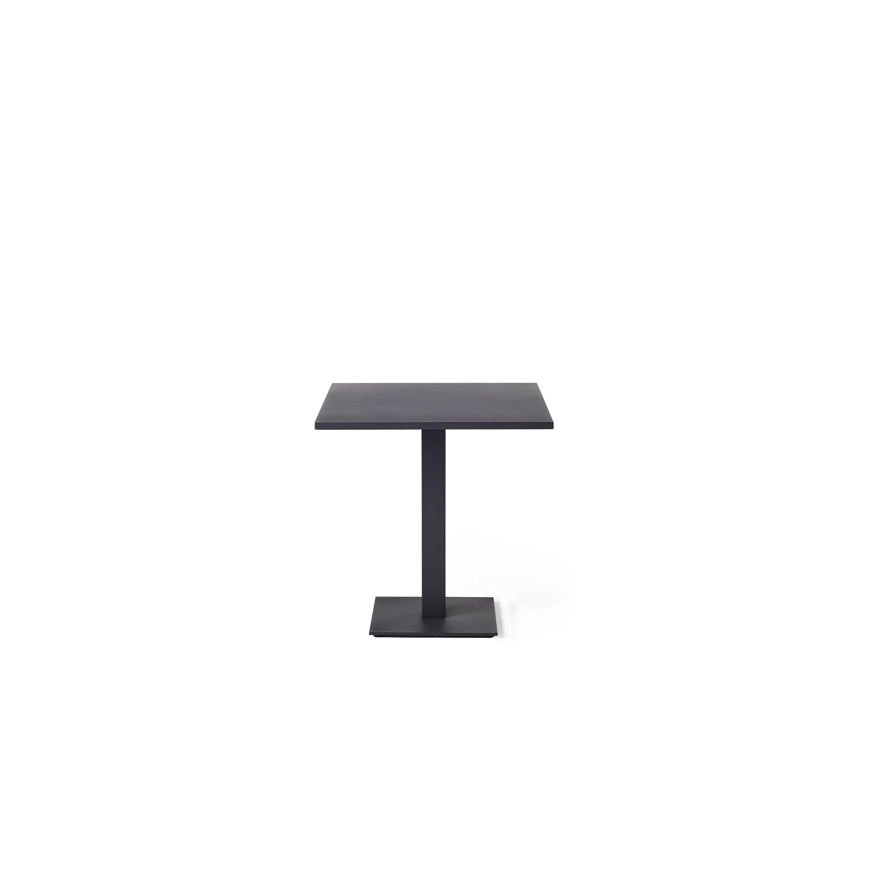Belvedere Square Bistro Table in Charcoal Aluminum