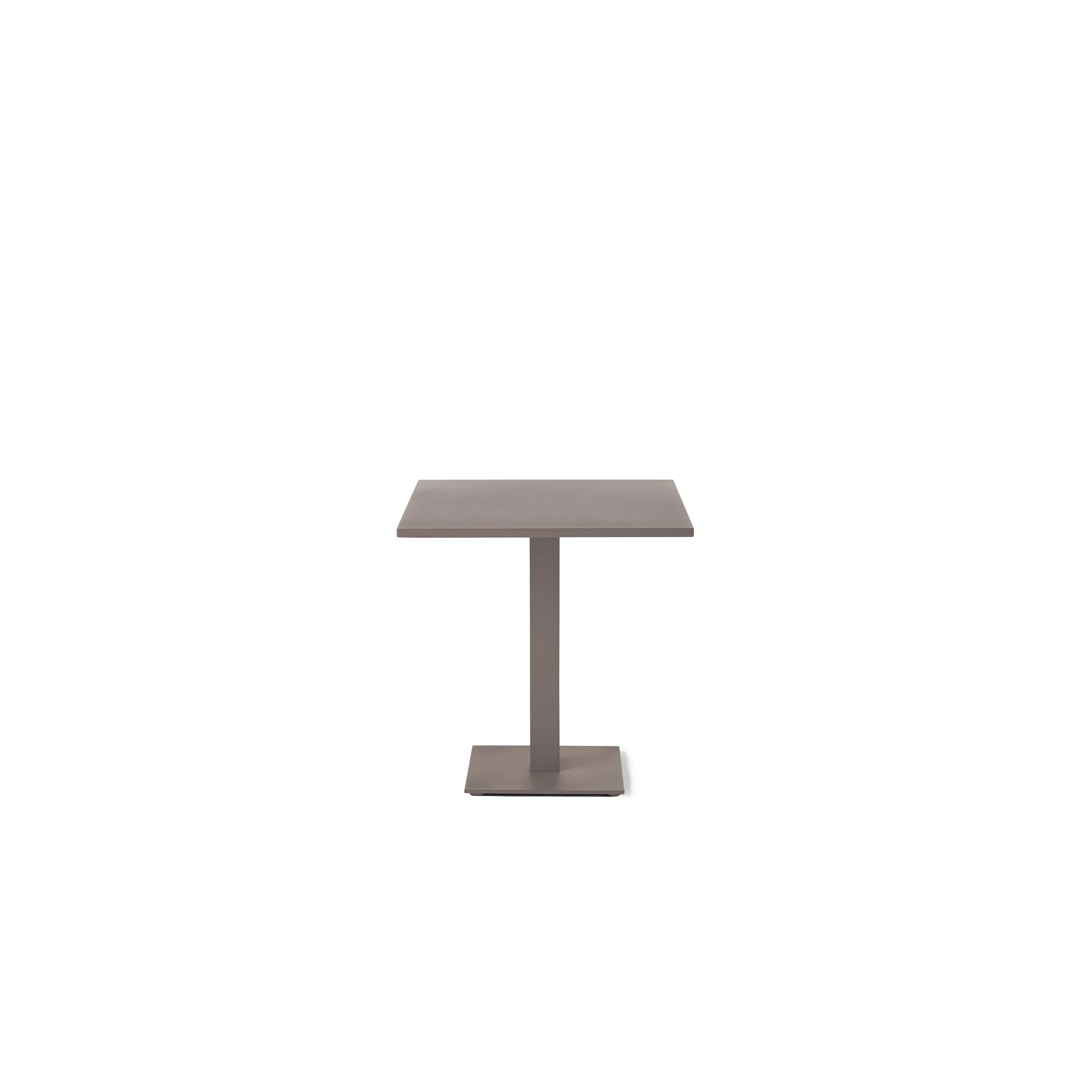 Belvedere Square Bistro Table in Quartz Grey Aluminum