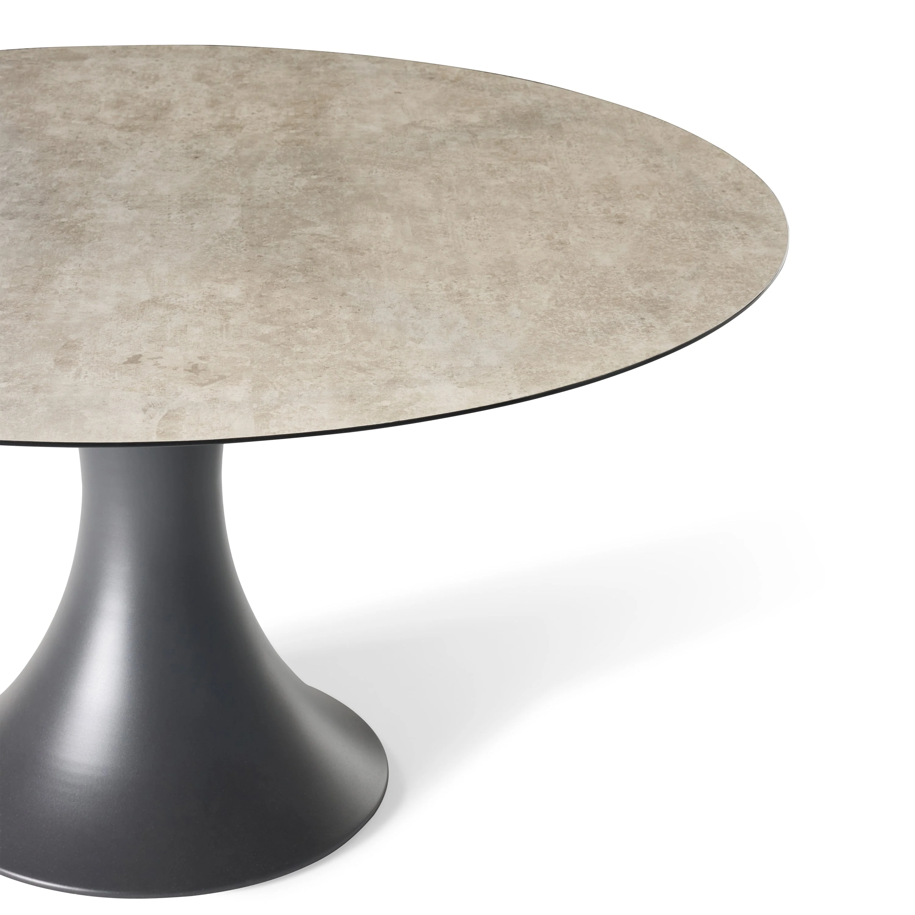 Bodega 59" Round Dining Table in Charcoal