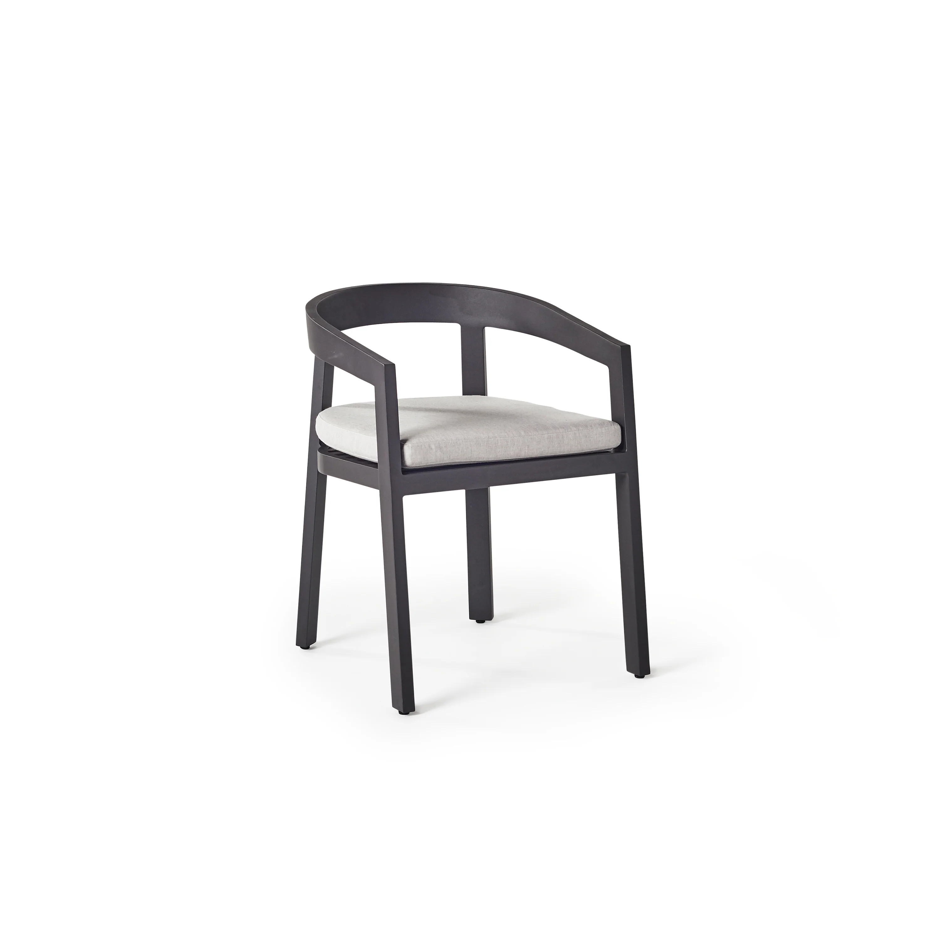 Cavallo Dining Chair in Charcoal Aluminum