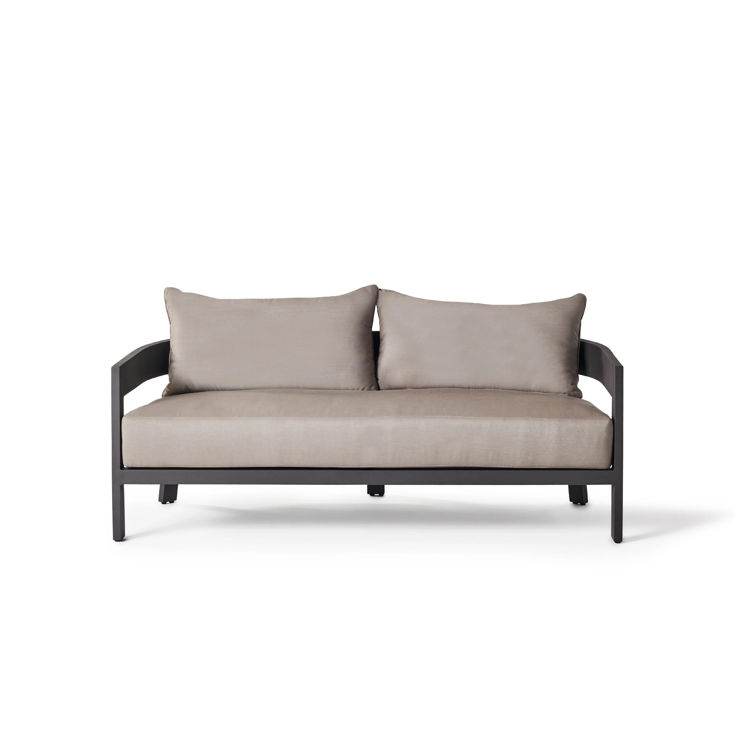 Cavallo Loveseat in Charcoal Aluminum