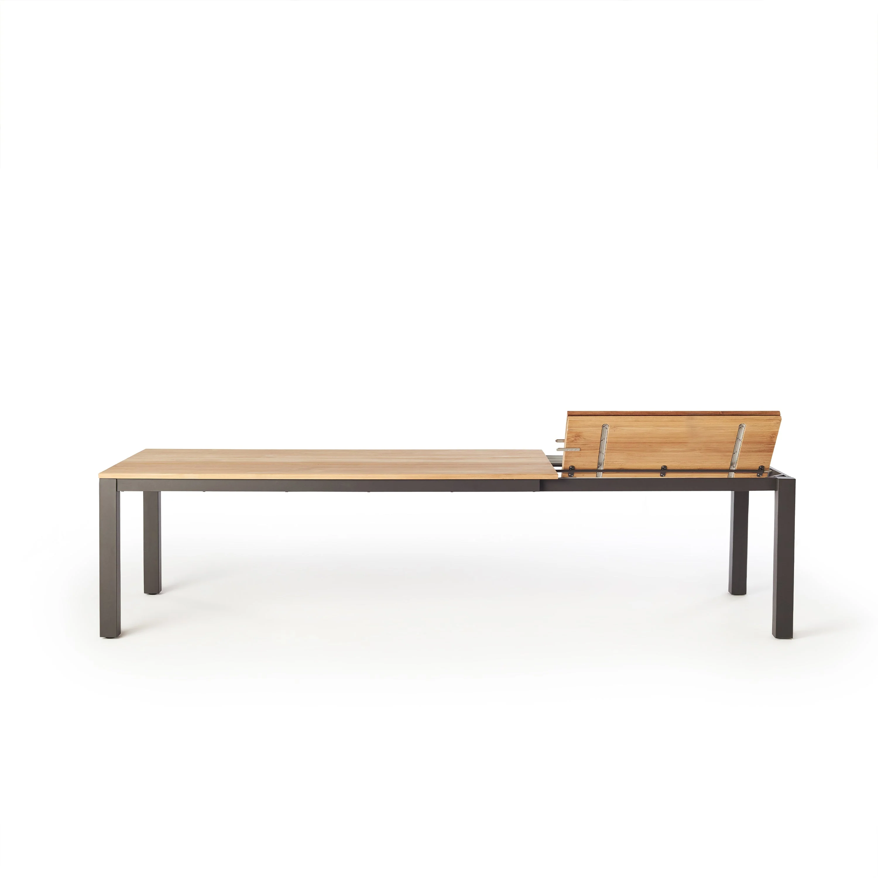 Merced 83"-122" Extension Dining Table in Charcoal
