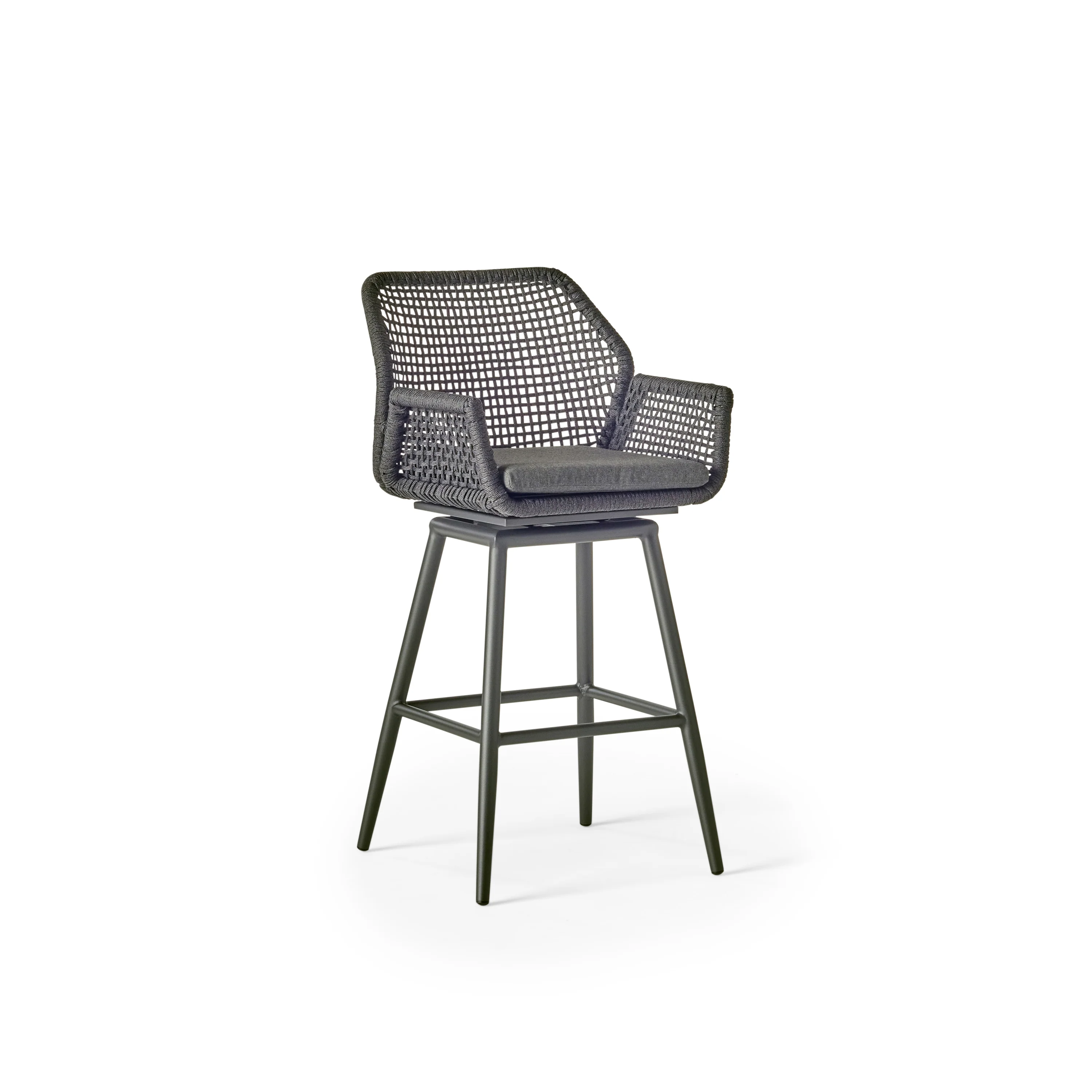 1493-montecito-swivel-bar-chair-in-charcoal-aluminum-1.webp Montecito Swivel Bar Chair in Charcoal Aluminum