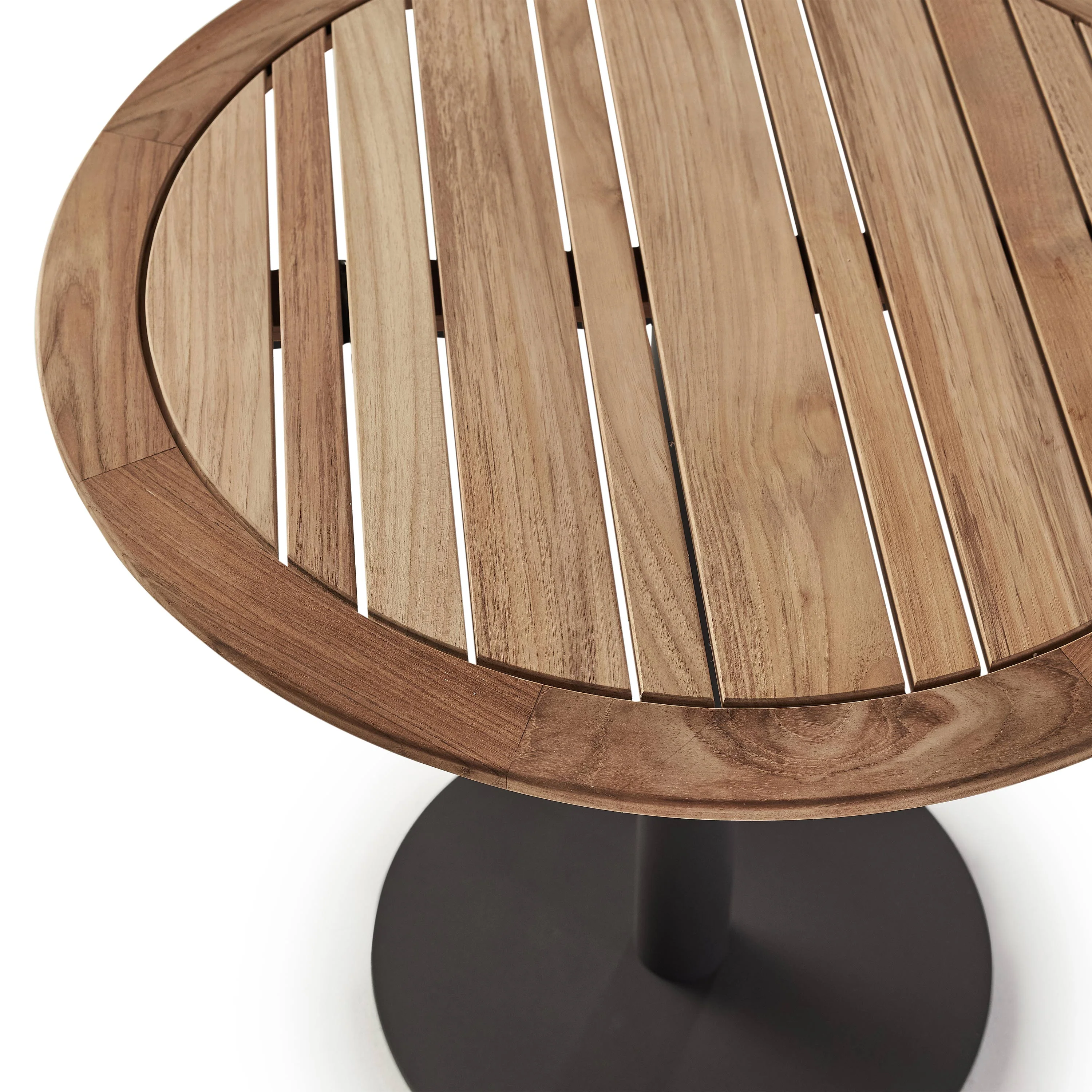 1519-palm-bistro-round-table-in-charcoal-aluminum-with-teak-2.webp Palm Bistro Round Table in Charcoal Aluminum with Teak