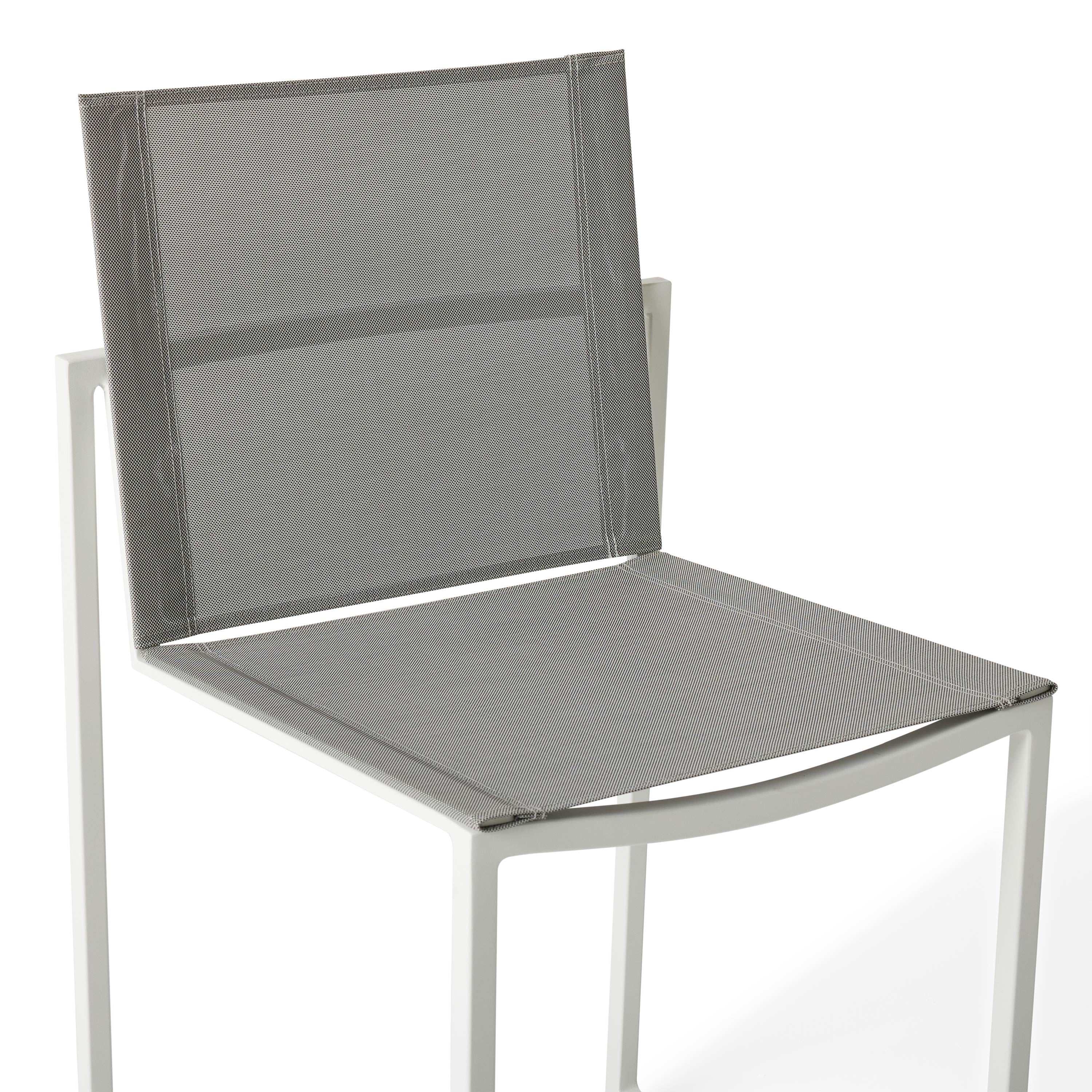 Santa Monica Armless Counter Chair in White