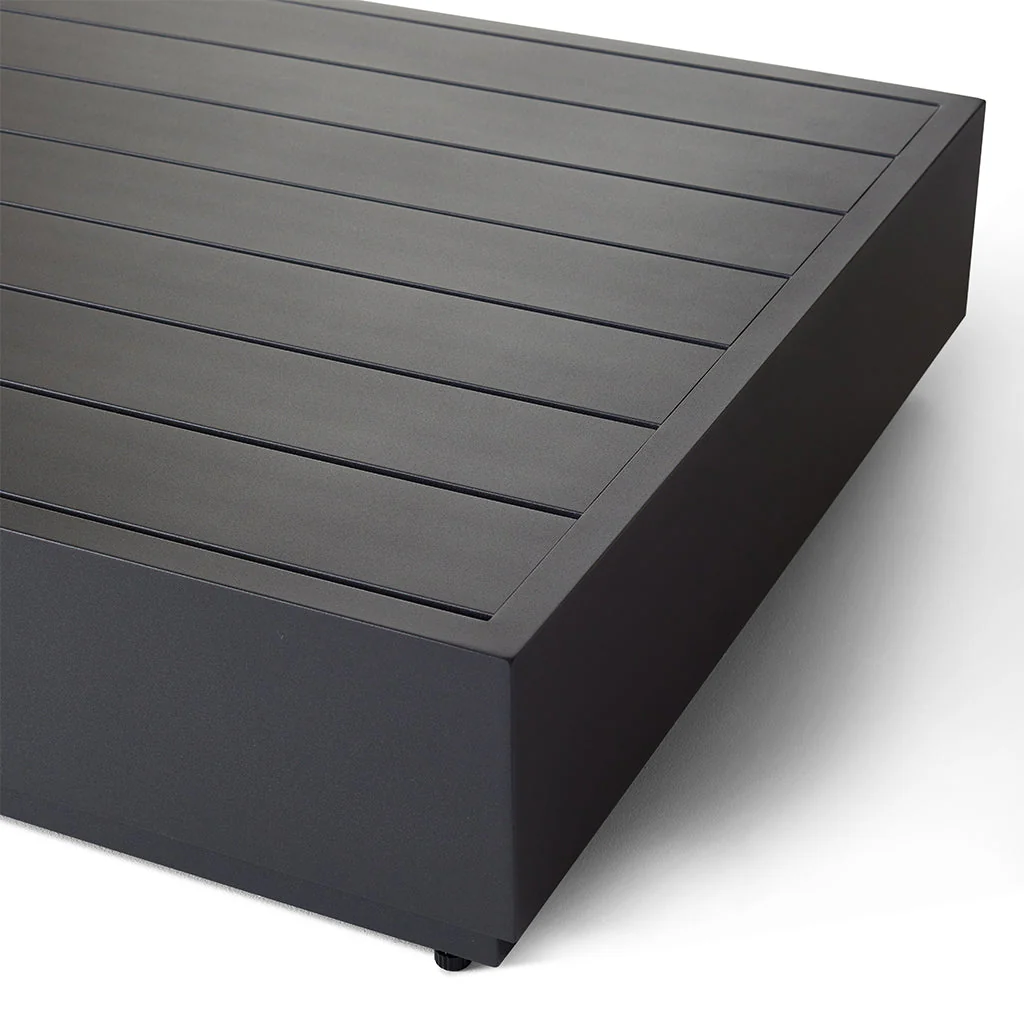 Sonora Coffee Table in Charcoal Aluminum