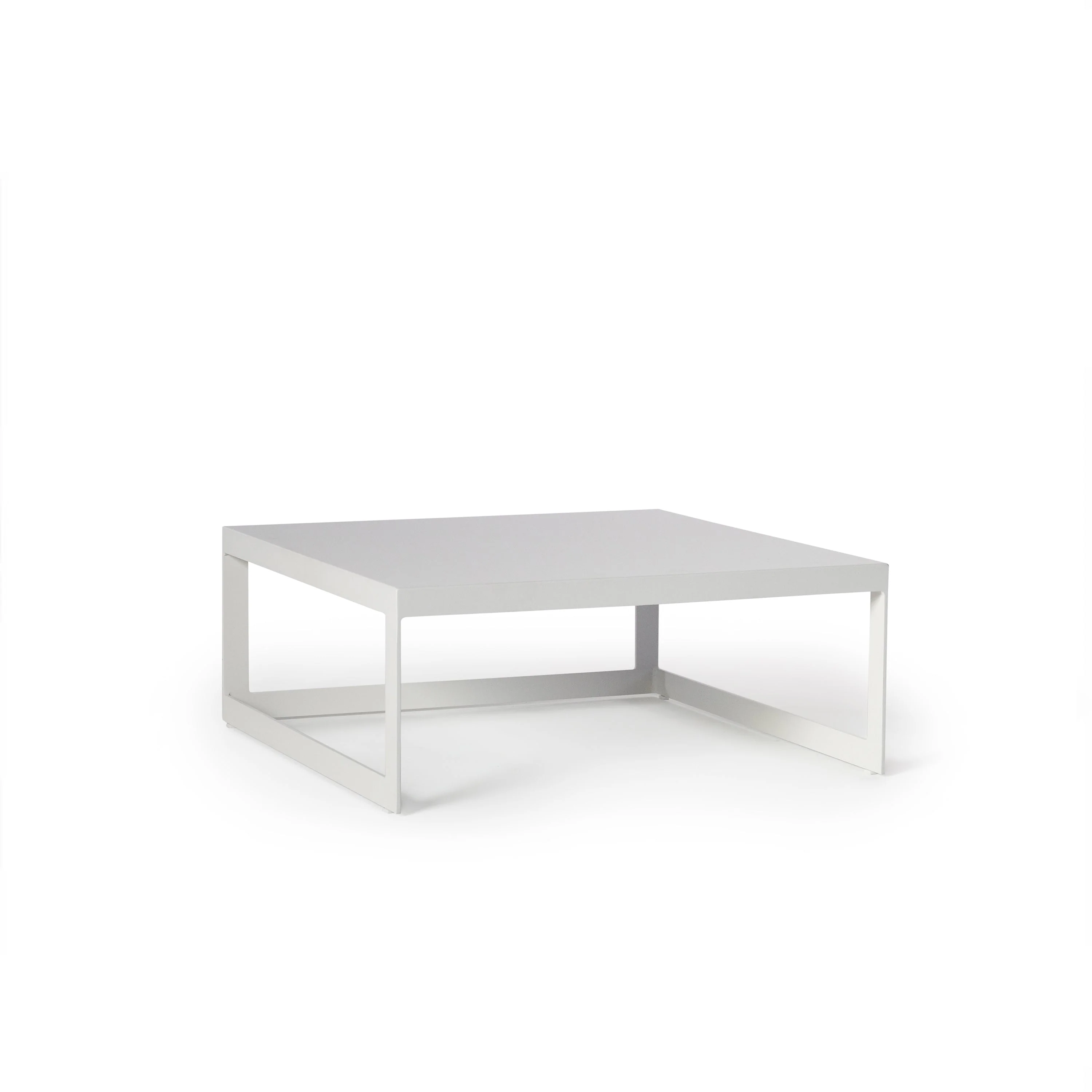 Vista 36" White Square Coffee Table