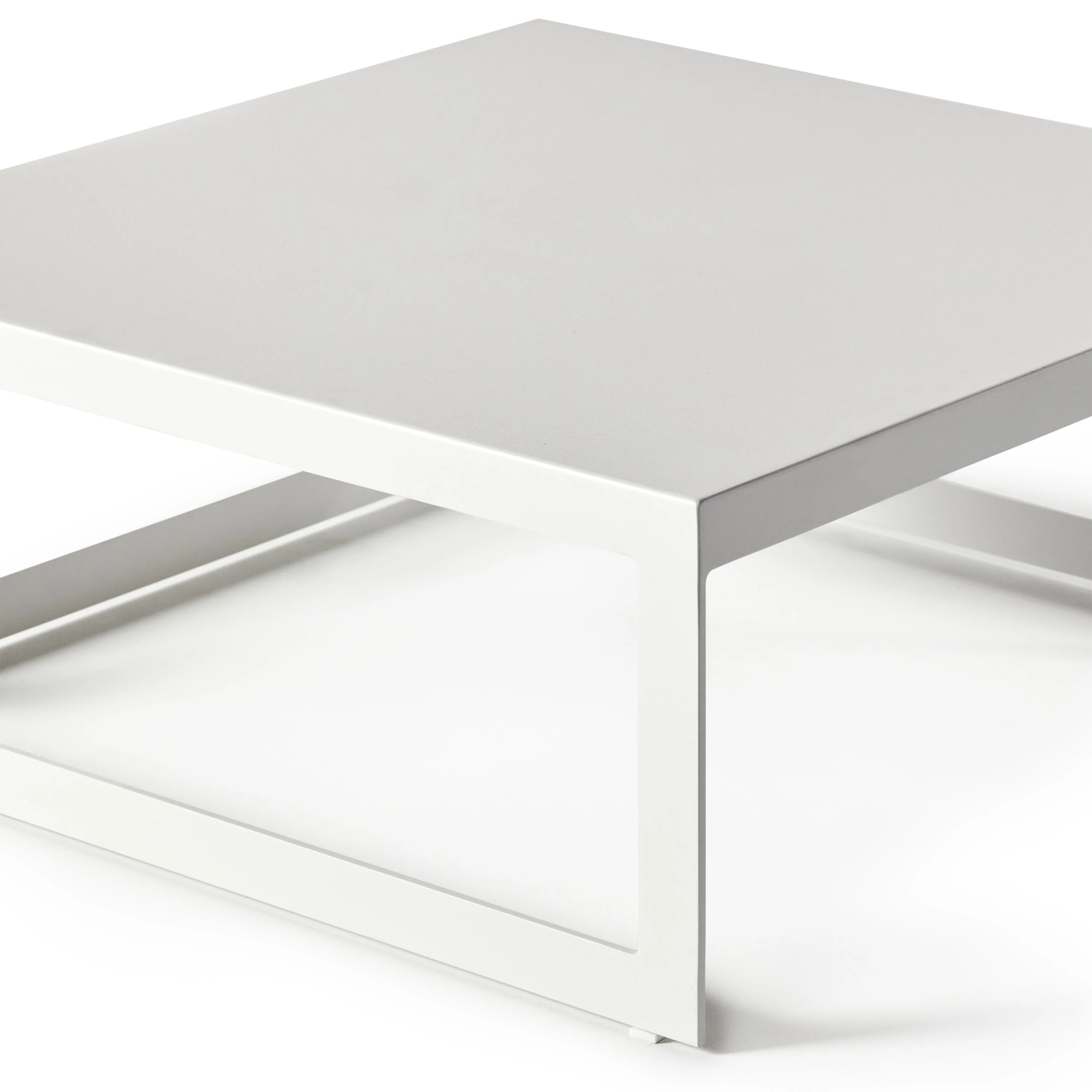 Vista 36" White Square Coffee Table