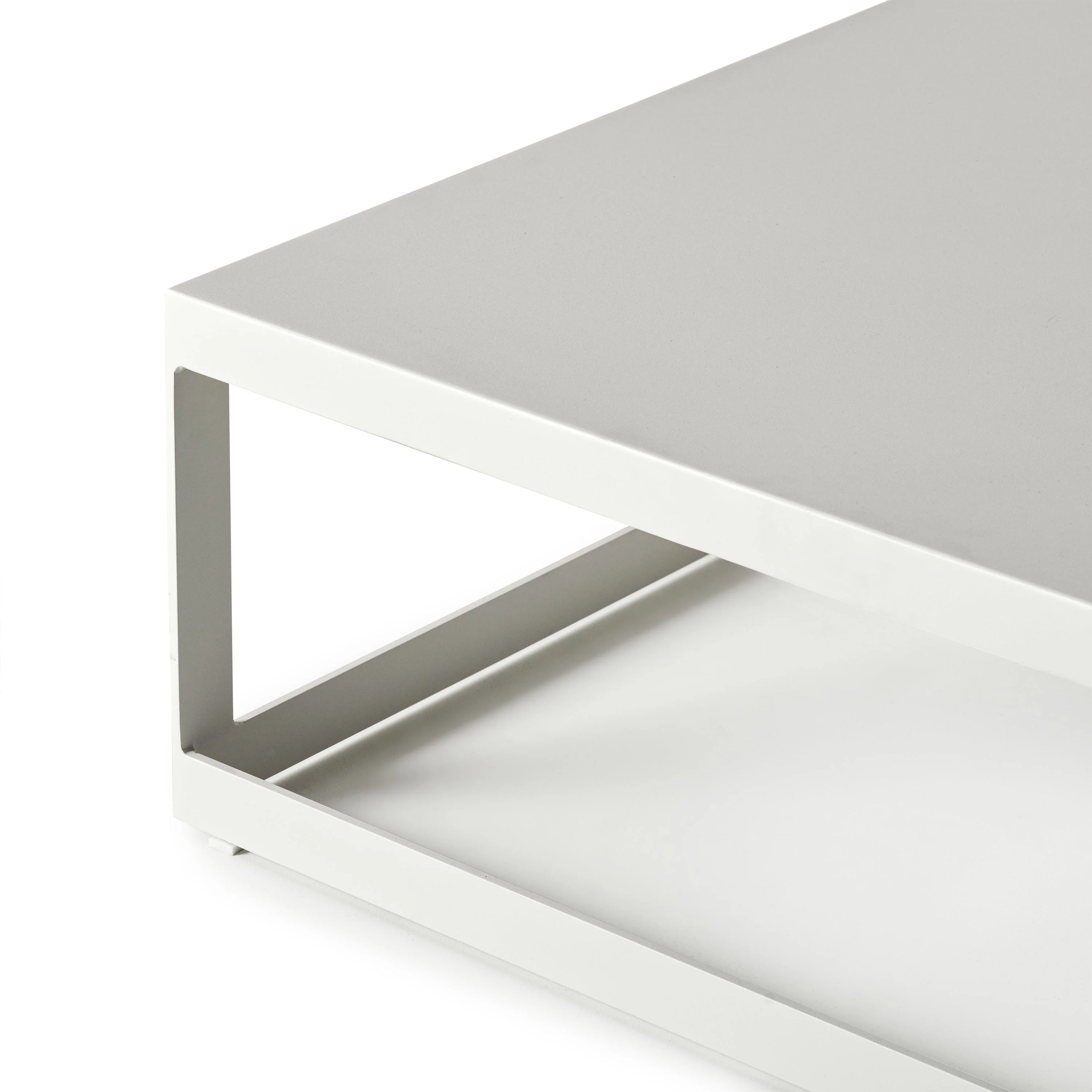 Vista 36" White Square Coffee Table
