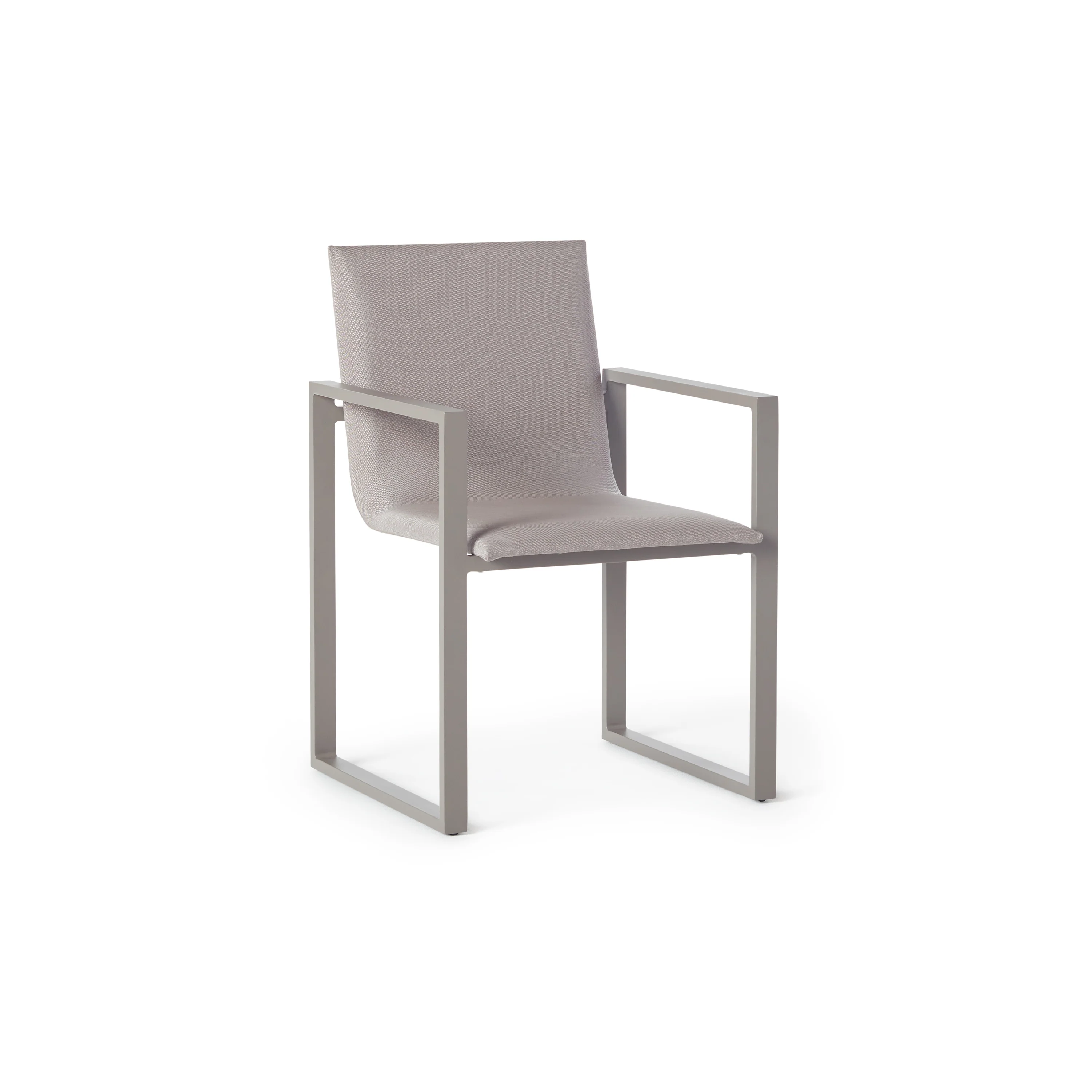 Inverness Padded Sling Dining Chair in Quartz Grey & Latte