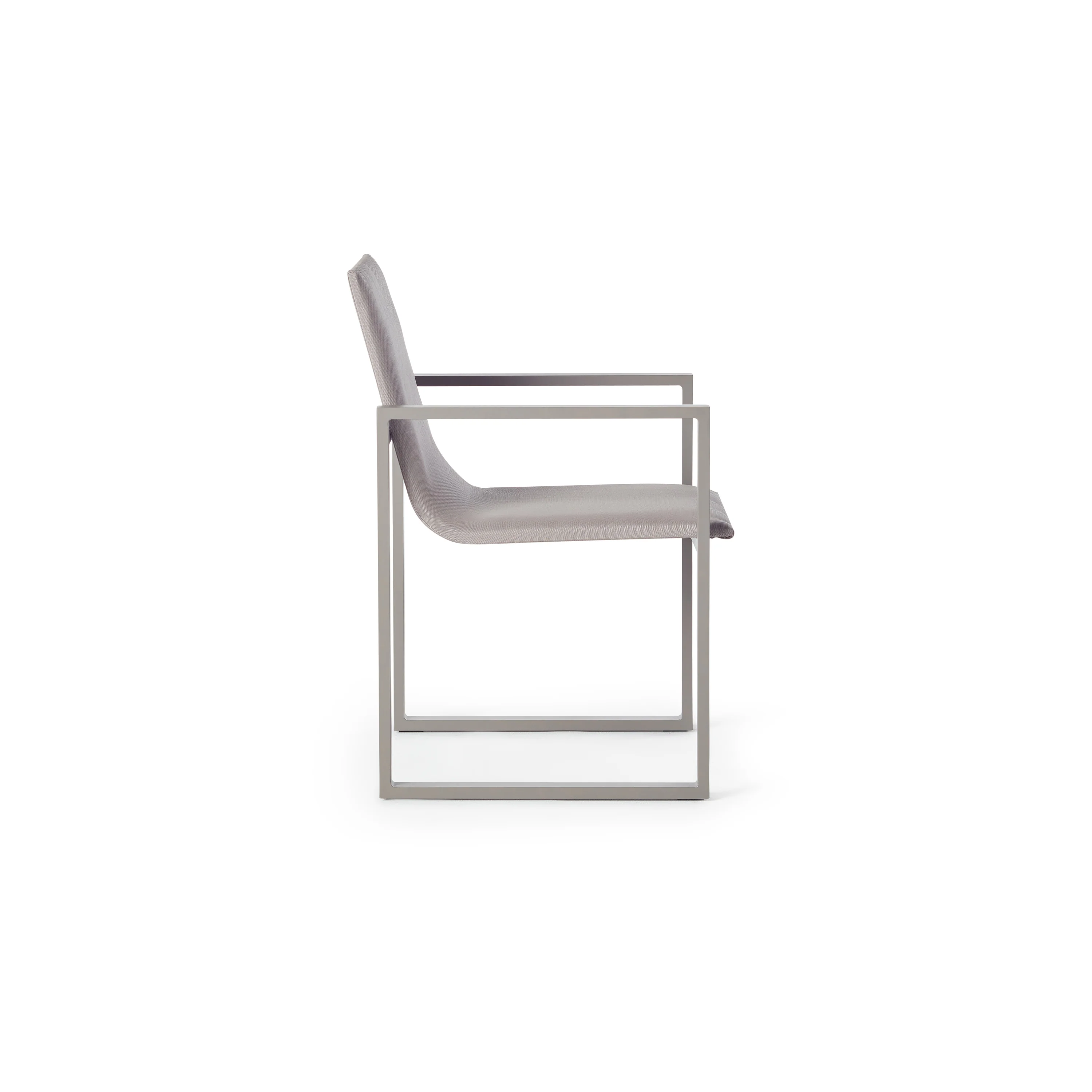 Inverness Padded Sling Dining Chair in Quartz Grey & Latte