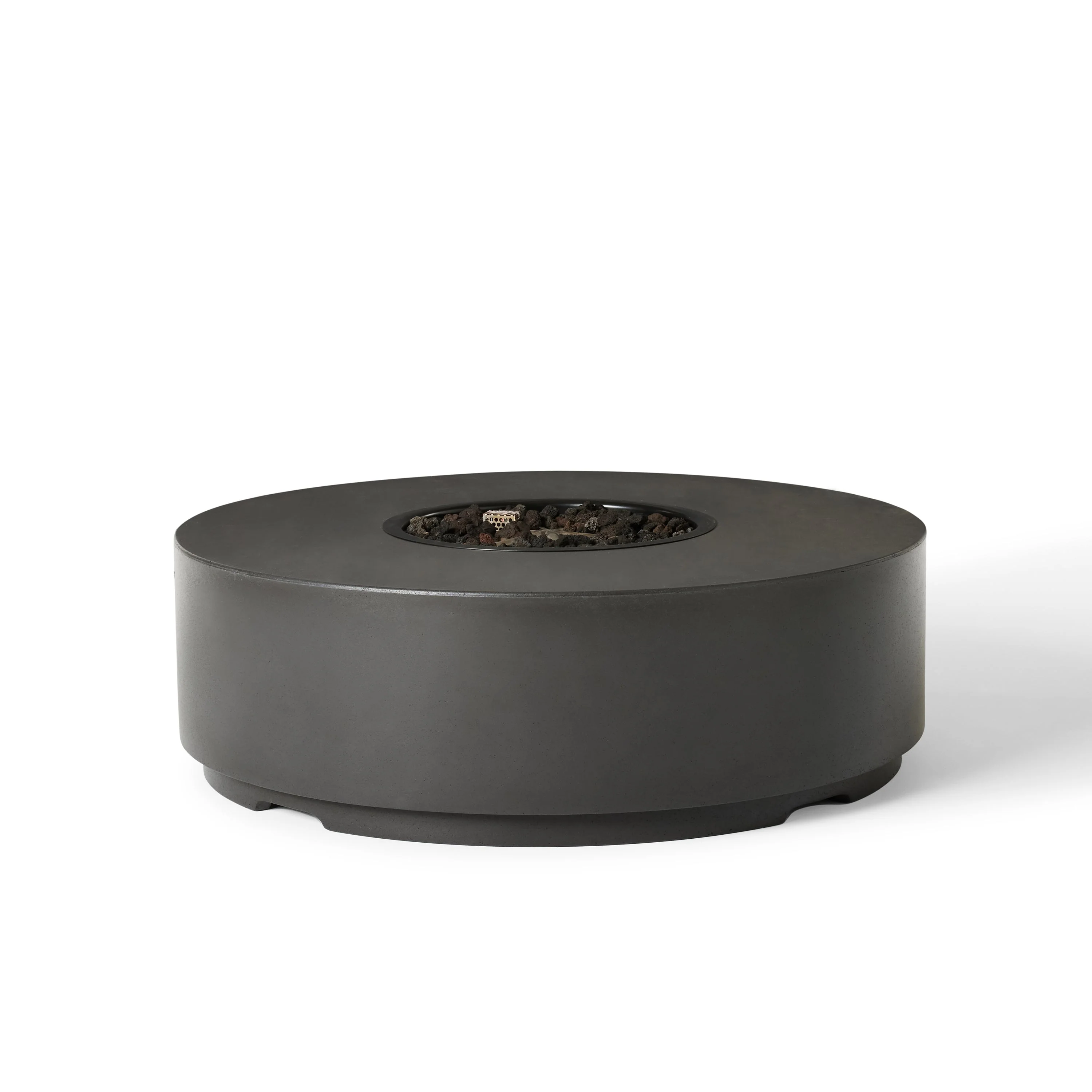 Legend Round Fire Table in Black Lava (Natural Gas)