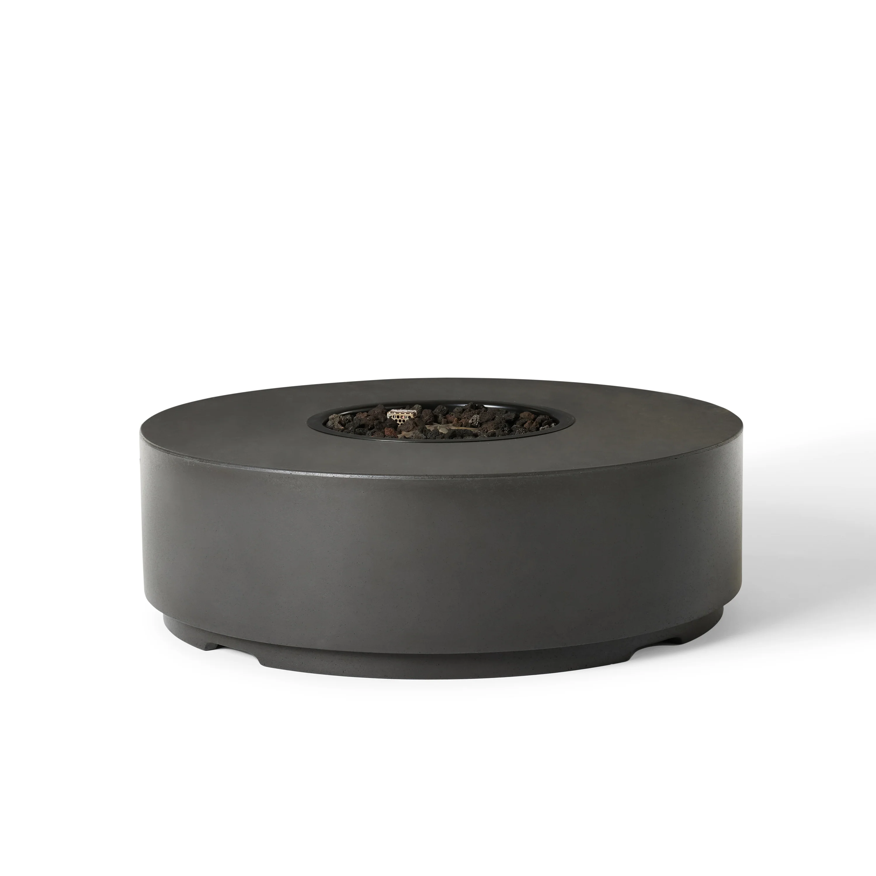 Legend Round Fire Table in Black Lava (Propane)