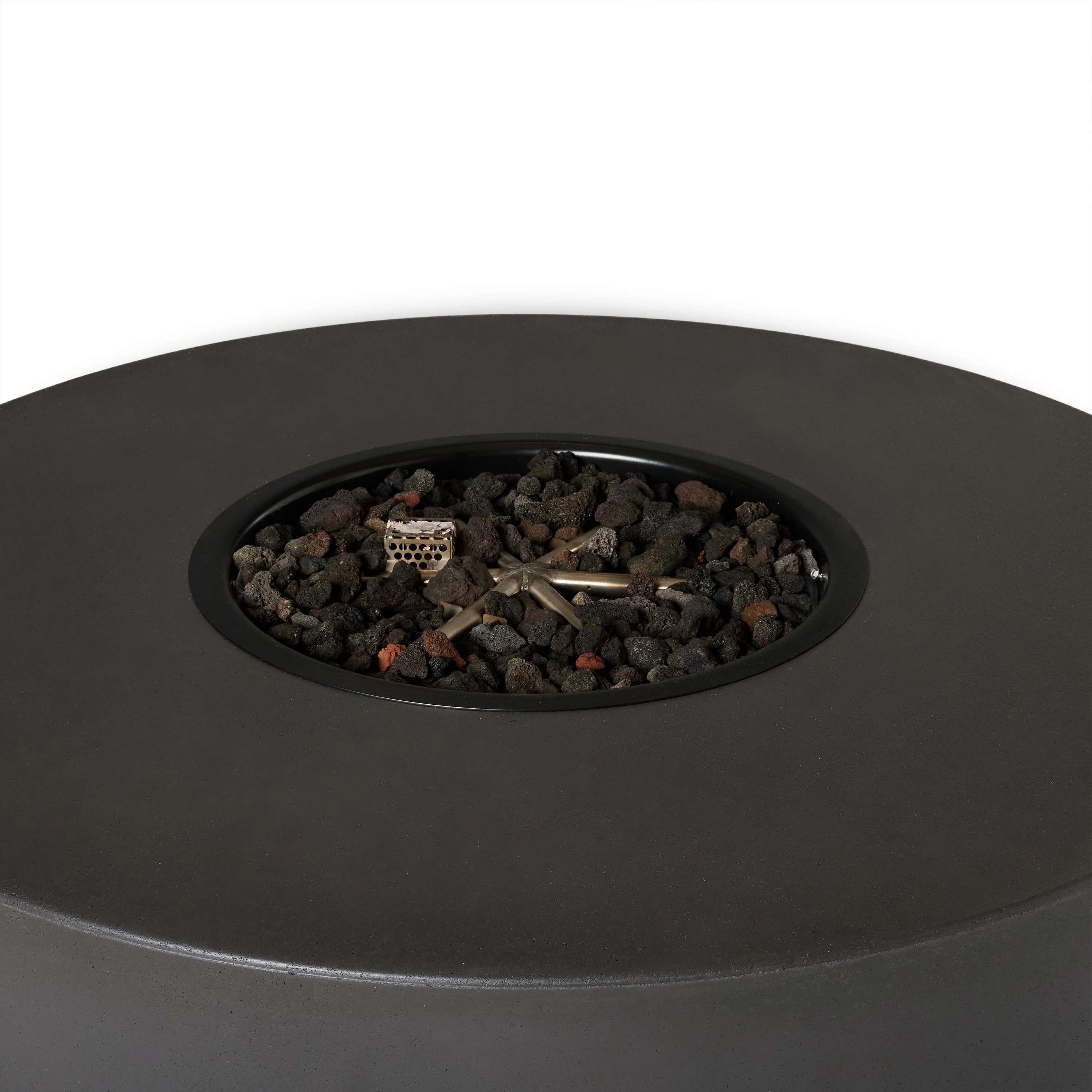 Legend Round Fire Table in Black Lava (Propane)