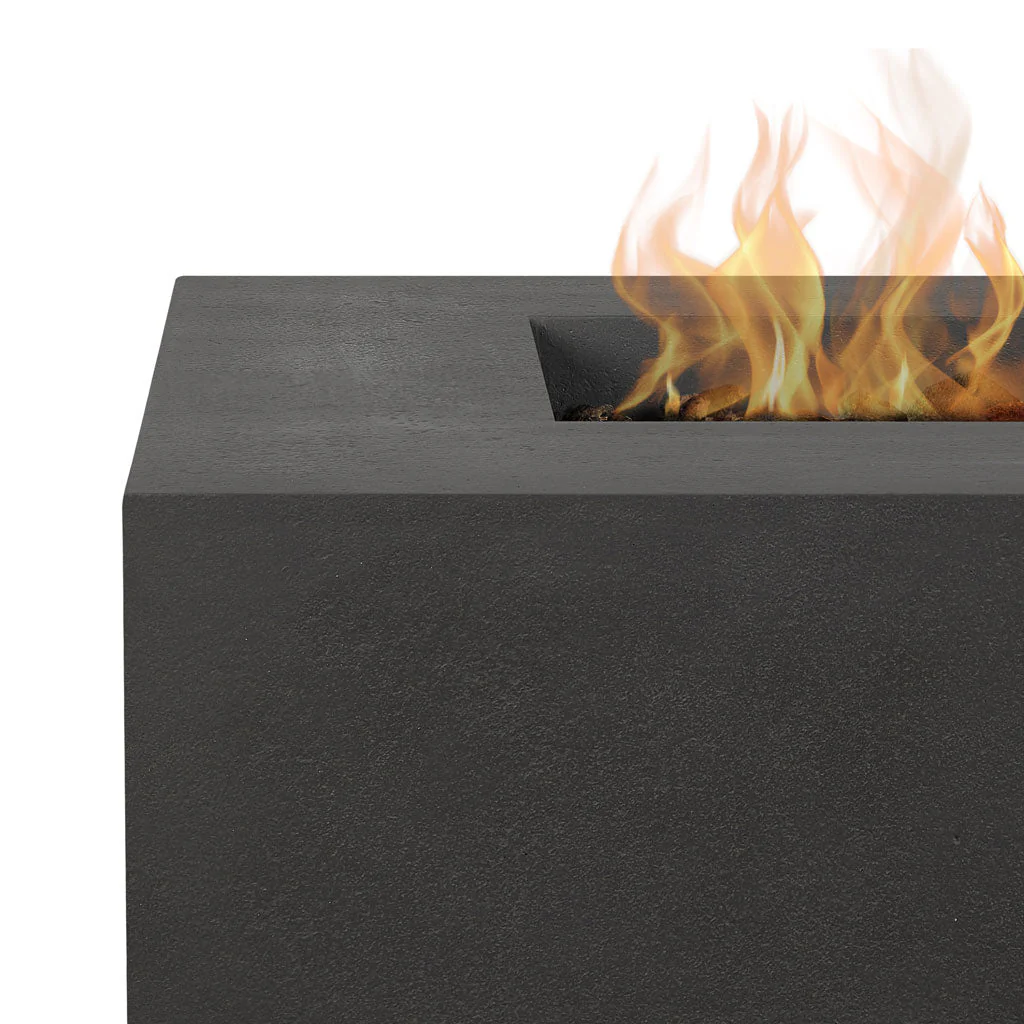 Aspen Square Fire Table - Carbon