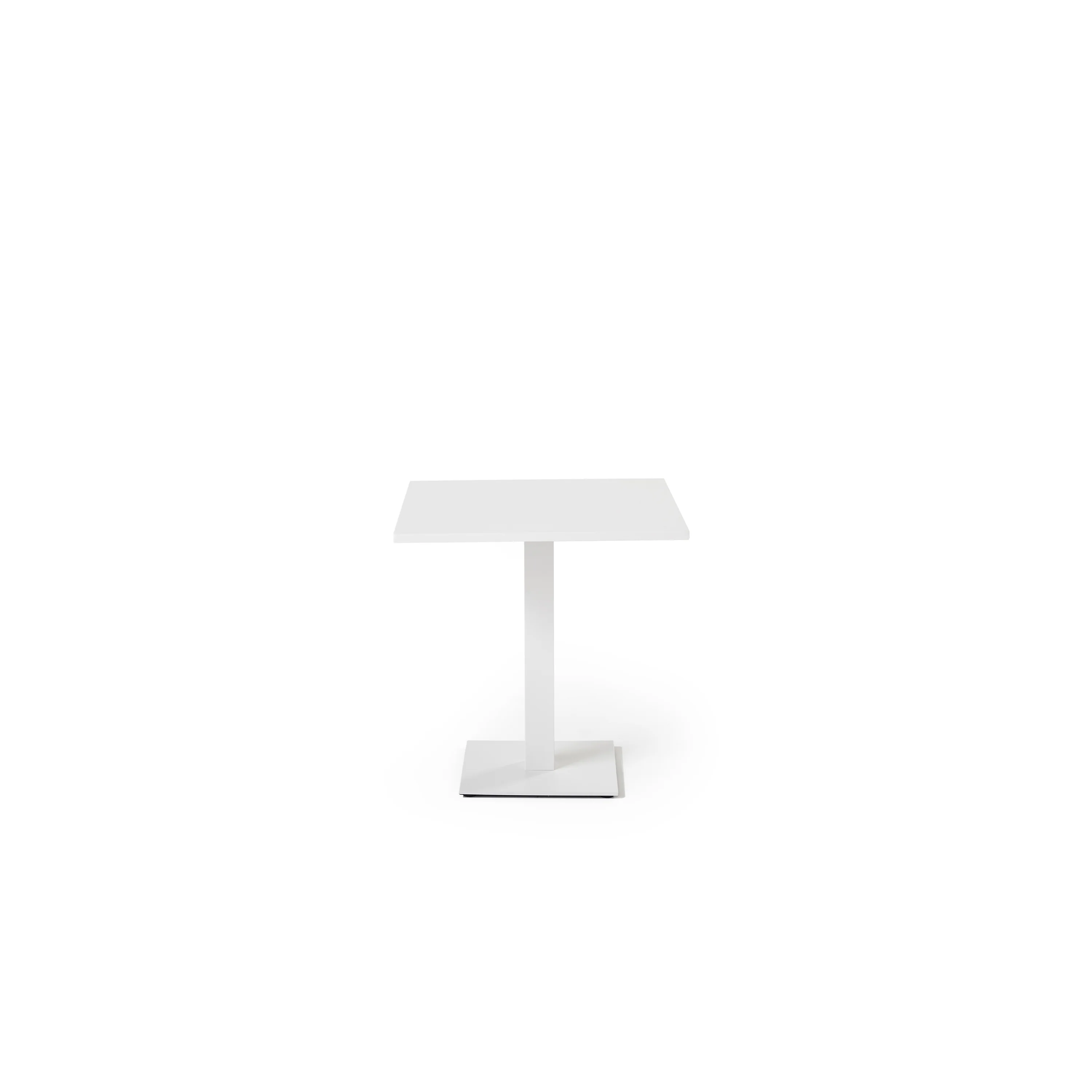 Belvedere Square Bistro Table in White Aluminum