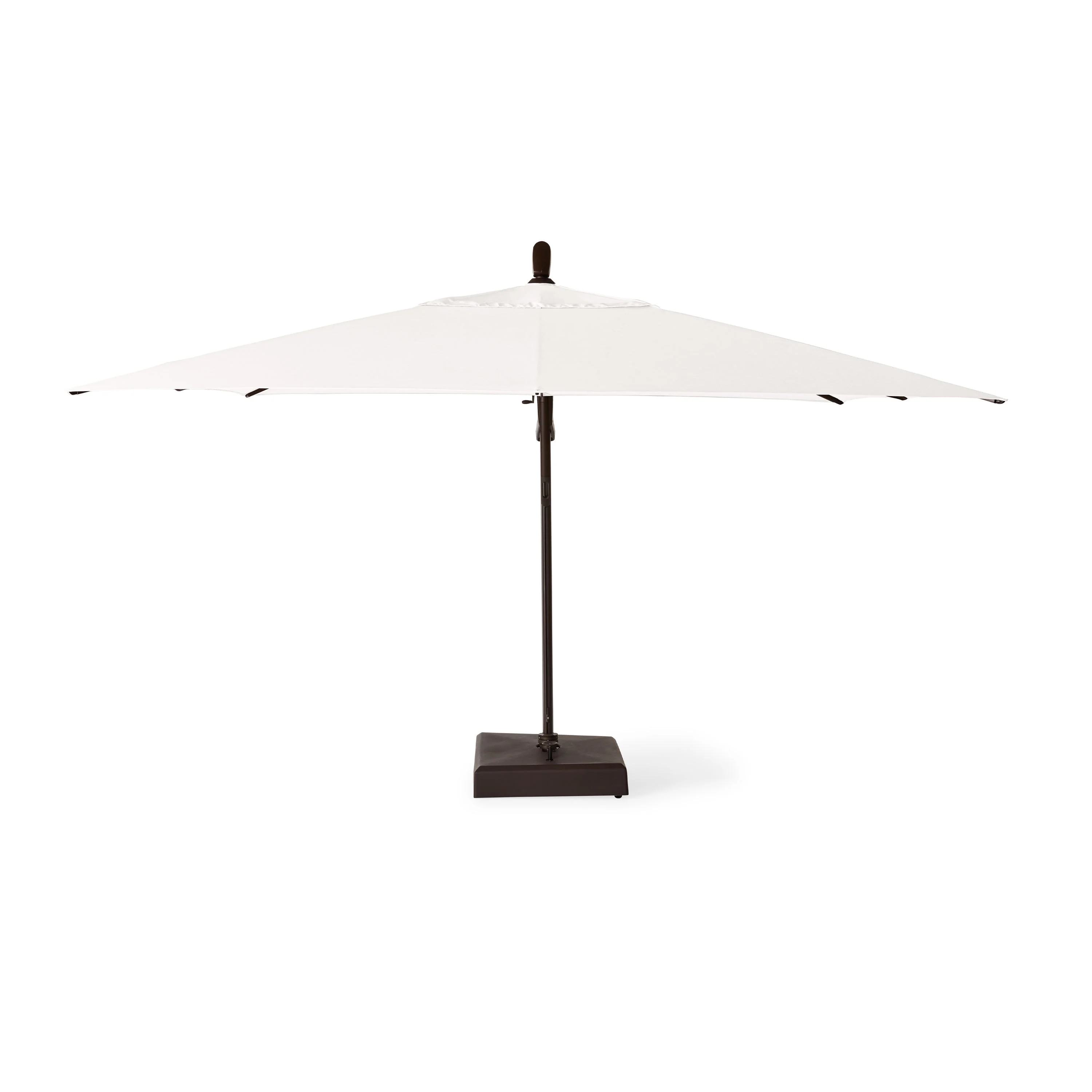 AKZ PLUS 11.5' Square Cantilever Umbrella - Black Frame & Natural Canopy