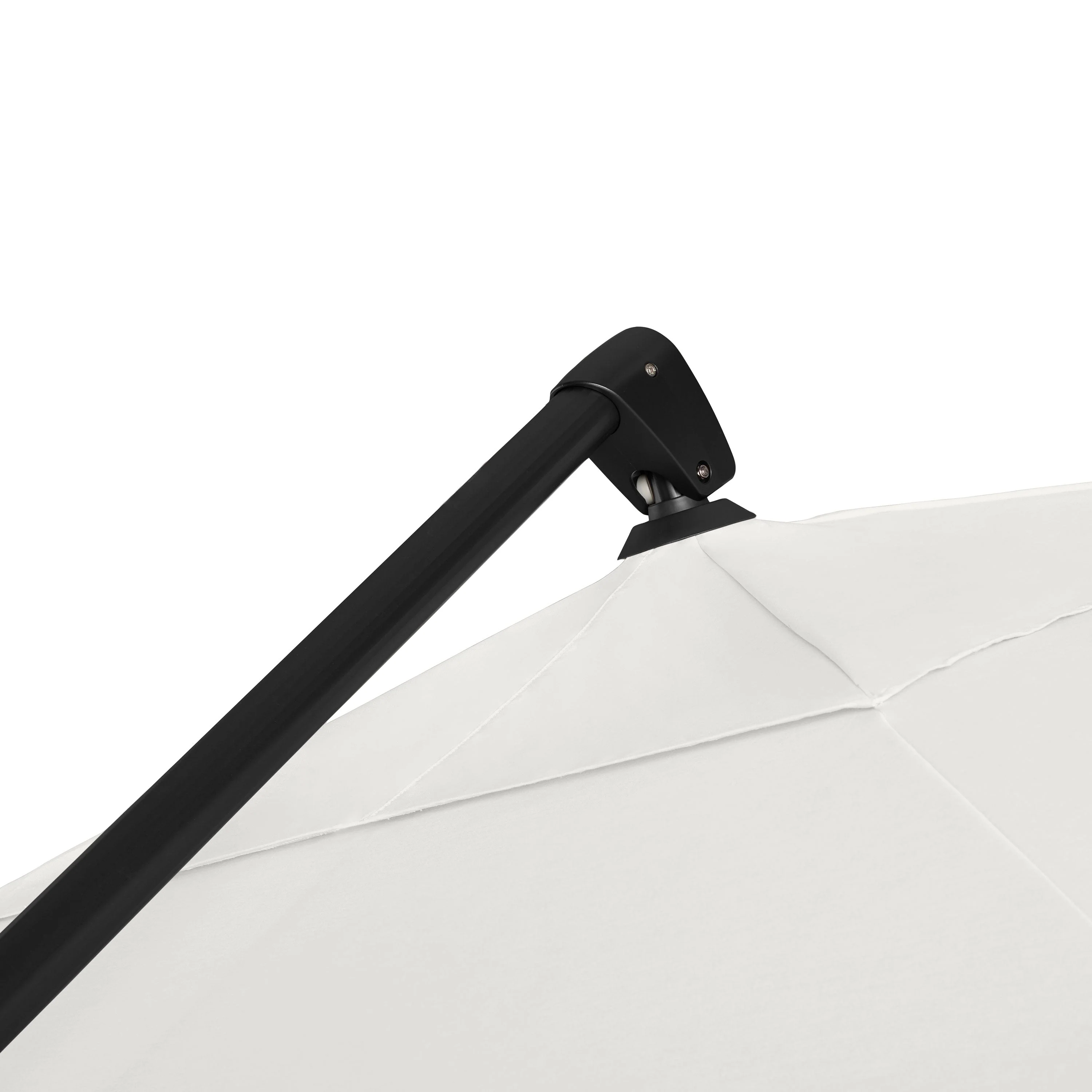 AKZ PLUS 11.5' Square Cantilever Umbrella - Black Frame & Natural Canopy