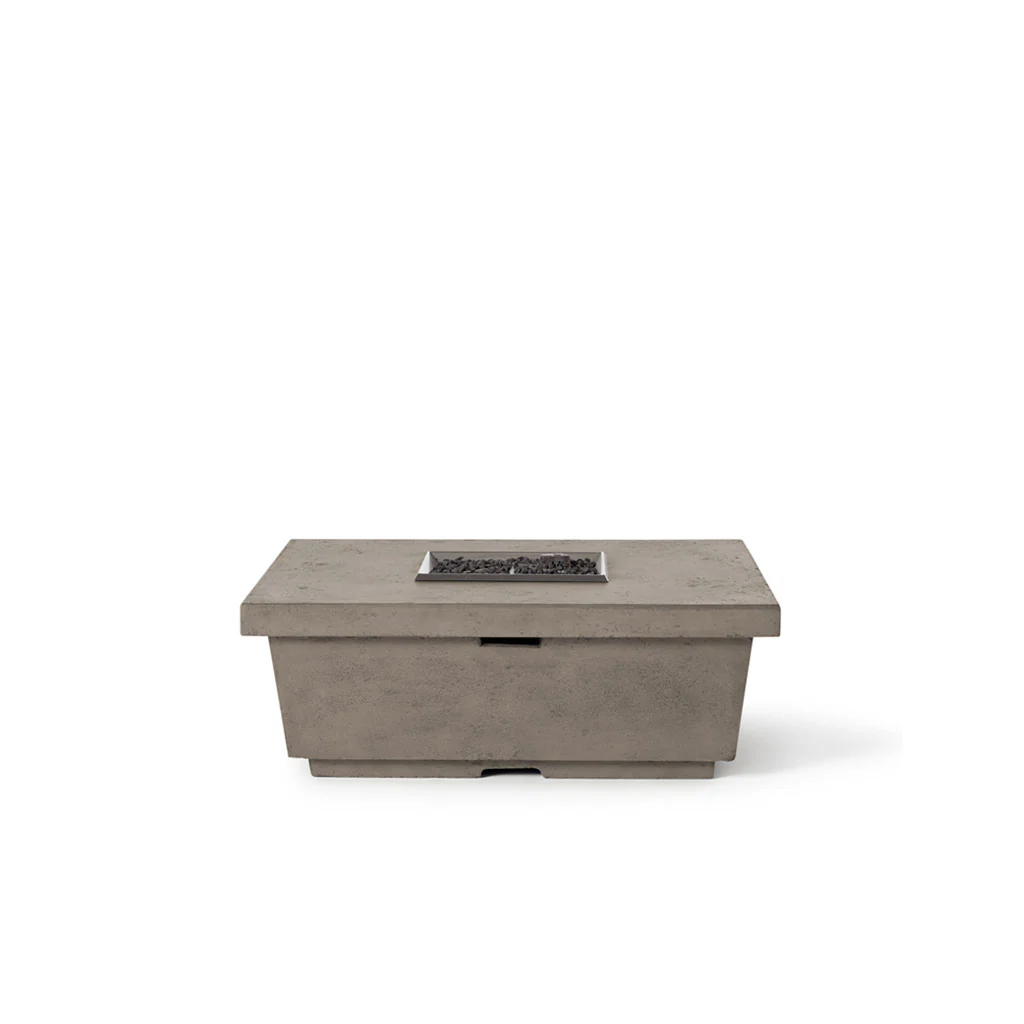 Contempo Square Fire Table in Light Basalt