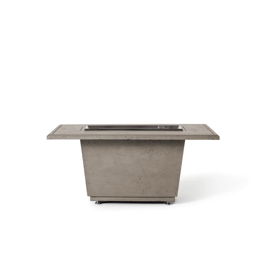 Indio Rectangular Fire Table in Light Basalt