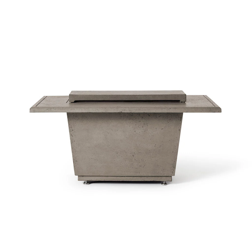 Indio Rectangular Fire Table in Light Basalt