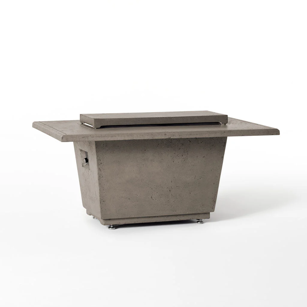 Indio Rectangular Fire Table in Light Basalt