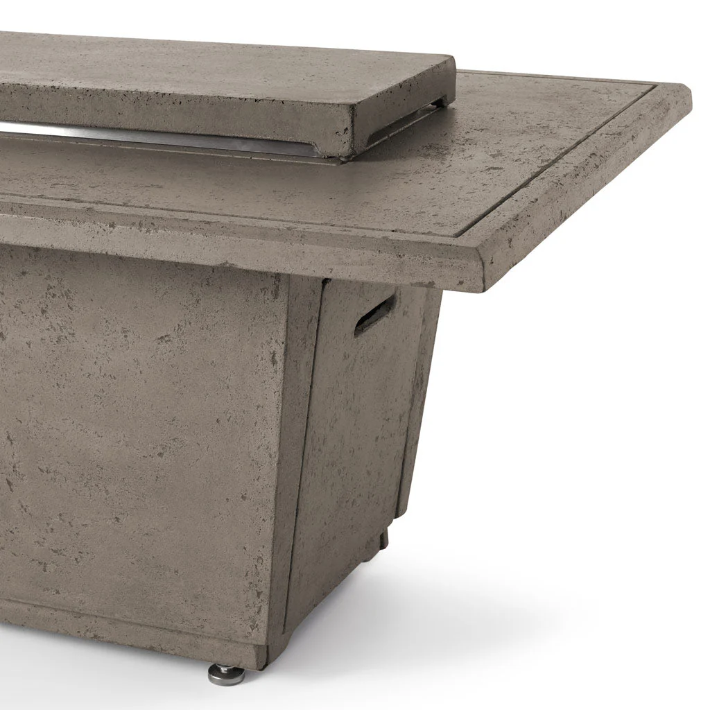 Indio Rectangular Fire Table in Light Basalt