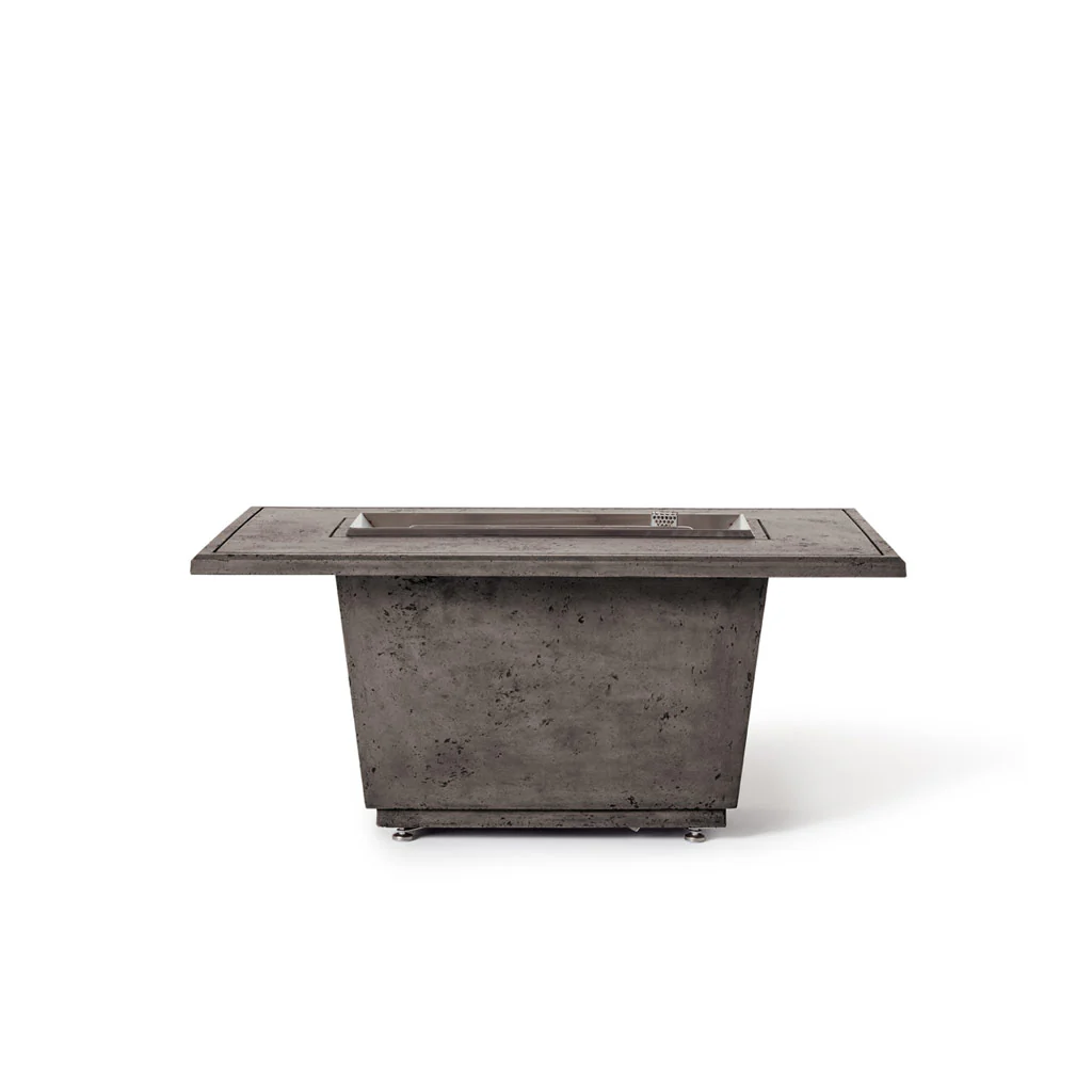 Indio Rectangular Fire Table in Dark Basalt