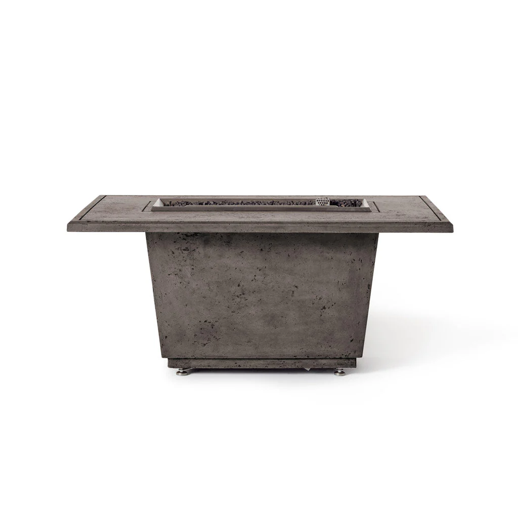 Indio Rectangular Fire Table in Dark Basalt
