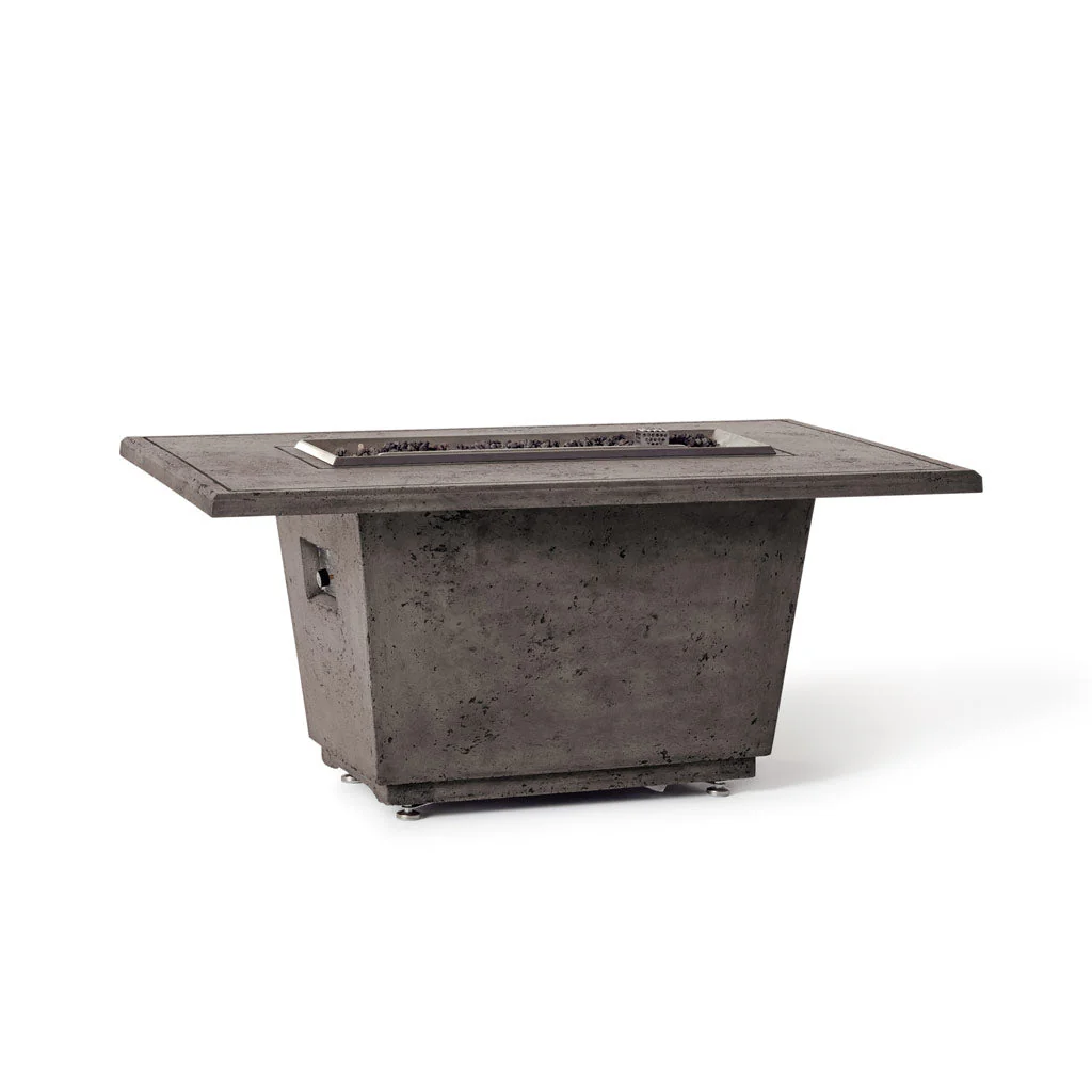 Indio Rectangular Fire Table in Dark Basalt