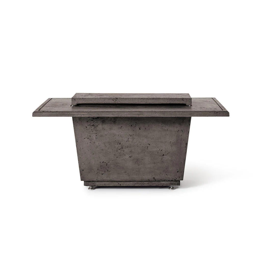 Indio Rectangular Fire Table in Dark Basalt