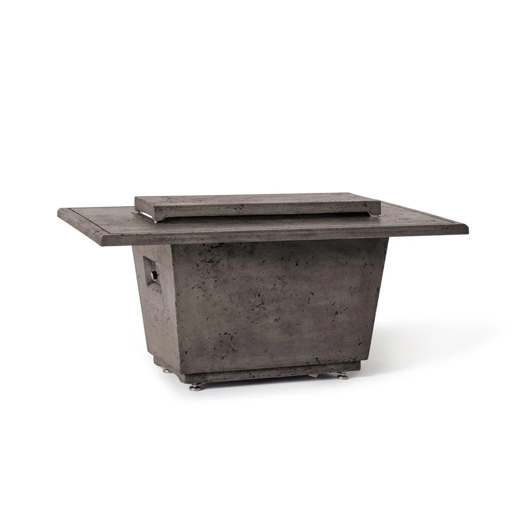 Indio Rectangular Fire Table in Dark Basalt