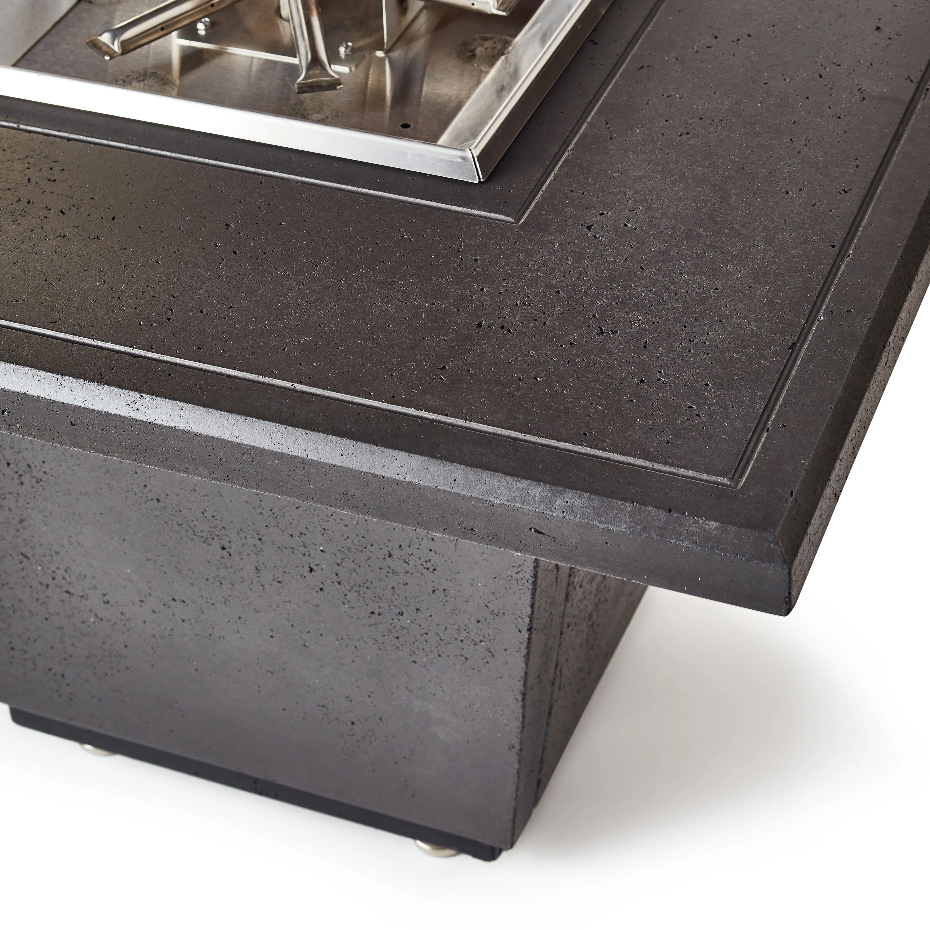 Indio Square Fire Table in Black Lava