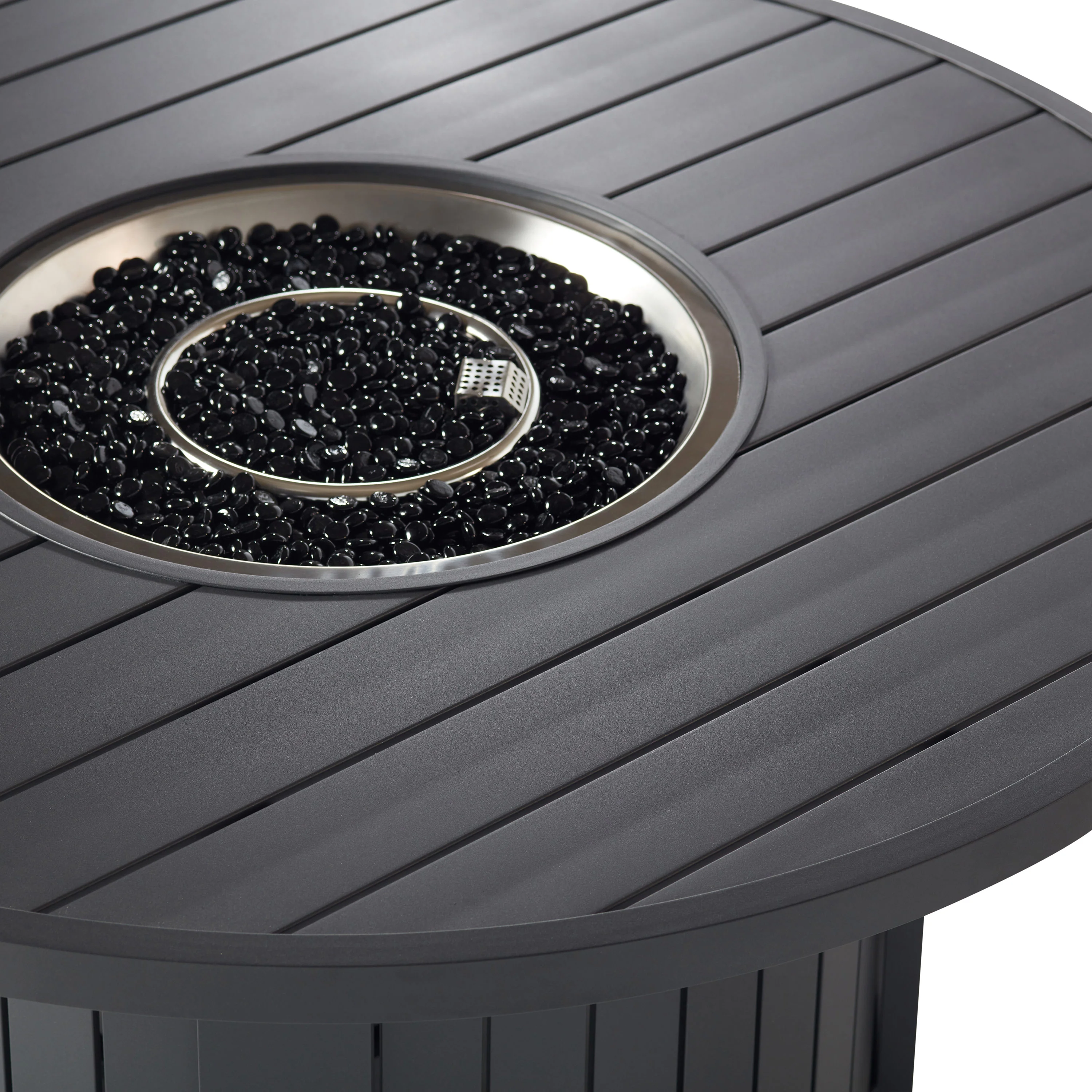 Belvedere Round Fire Table in Charcoal