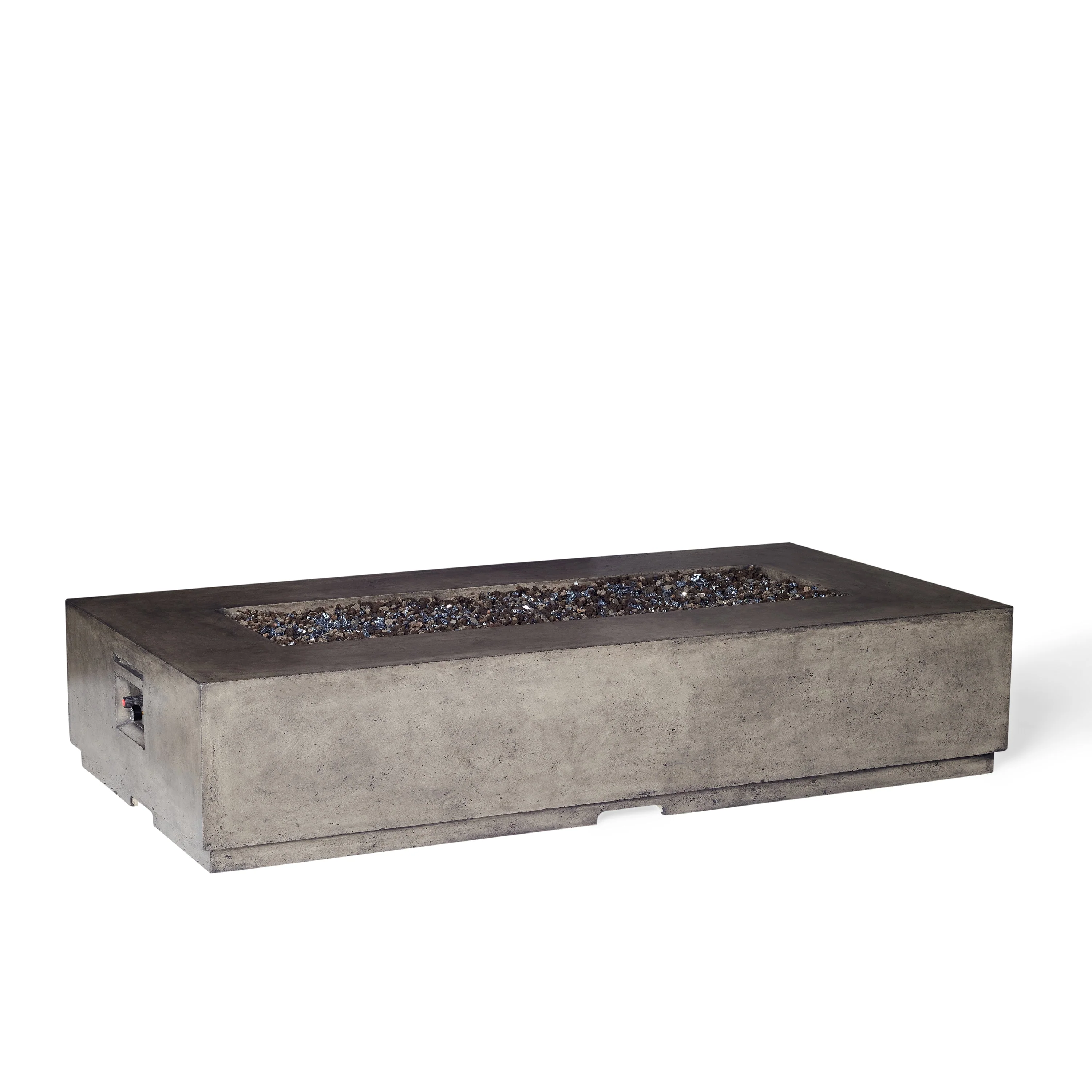 Legend 72" Rectangular Fire Table in Dark Basalt (Natural Gas)