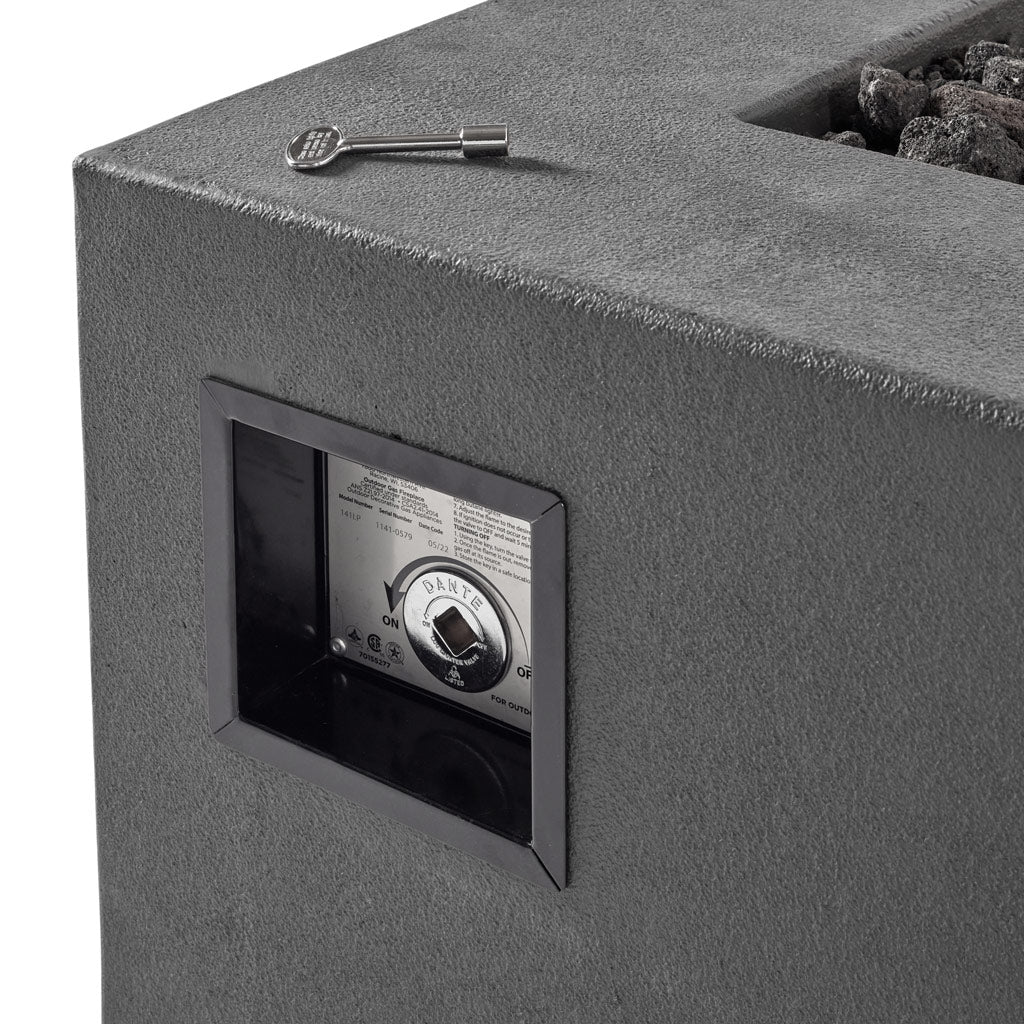Tahoe Square Fire Table (Natural Gas) - Carbon