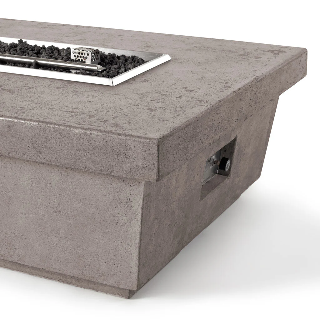 Contempo Rectangular Fire Table in Light Basalt