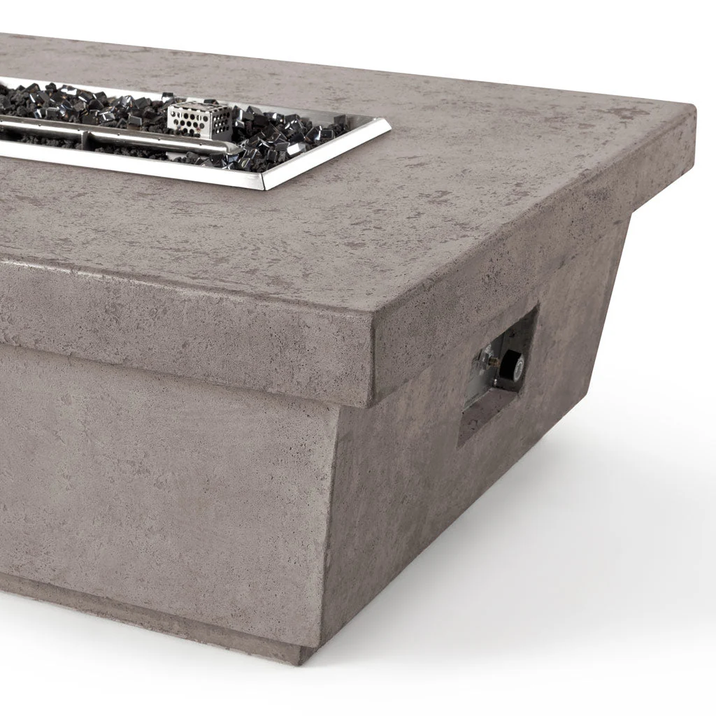 Contempo Rectangular Fire Table in Light Basalt