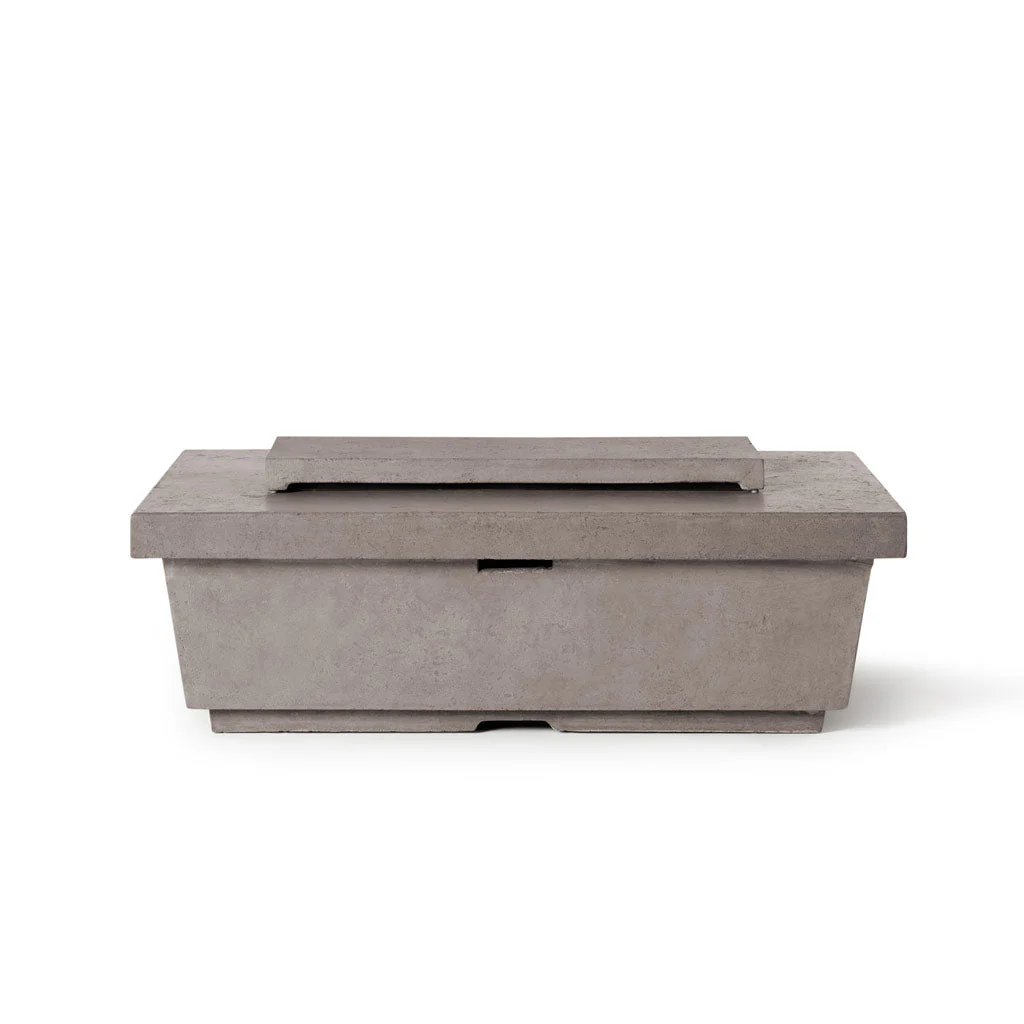 Contempo Rectangular Fire Table in Light Basalt