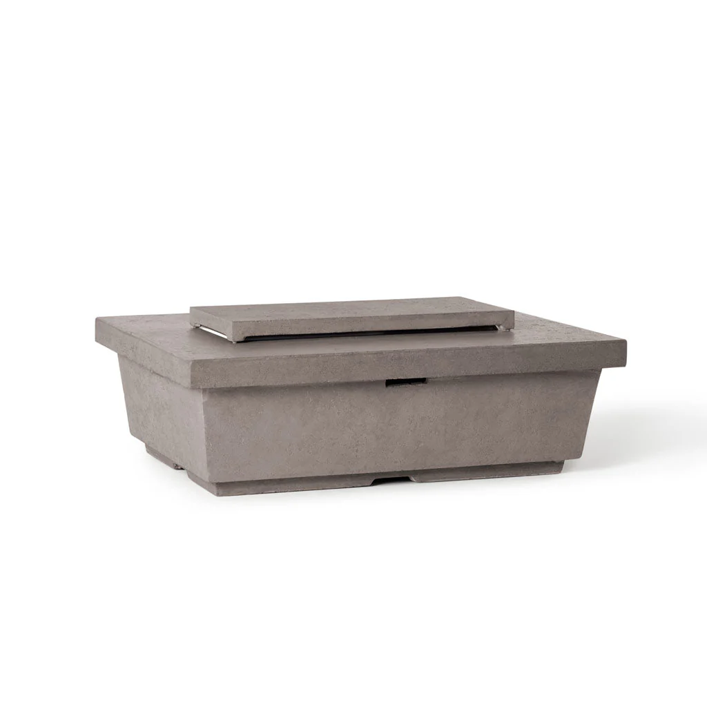 Contempo Rectangular Fire Table in Light Basalt
