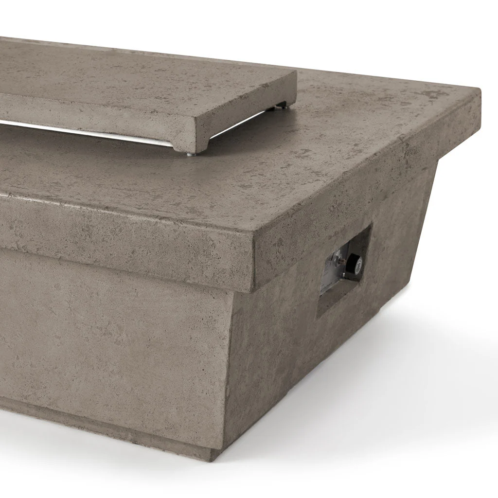Contempo Rectangular Fire Table in Light Basalt