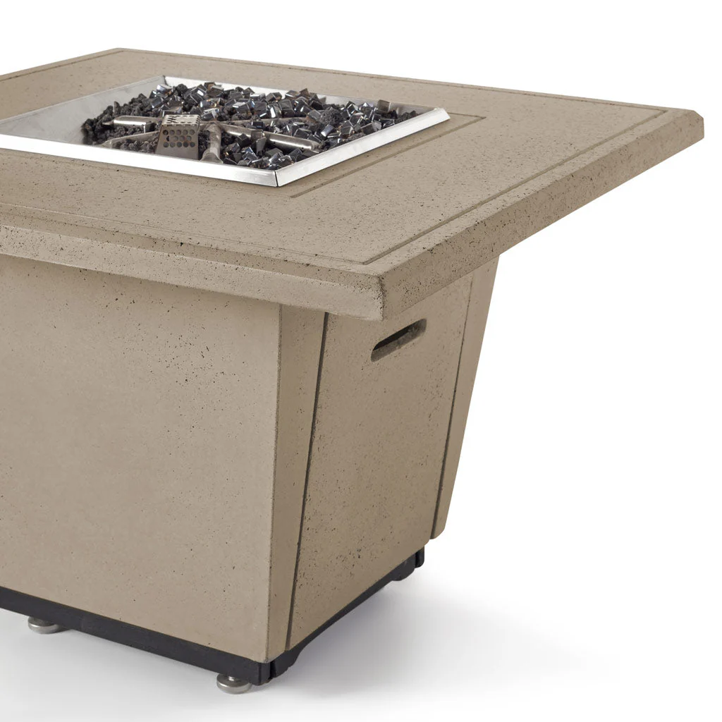 Indio Square Fire Table in Smoke