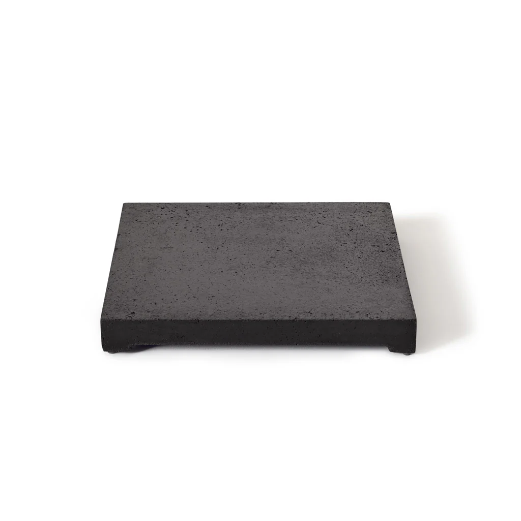 Contempo and Indio Square Fire Table Lid in Black Lava