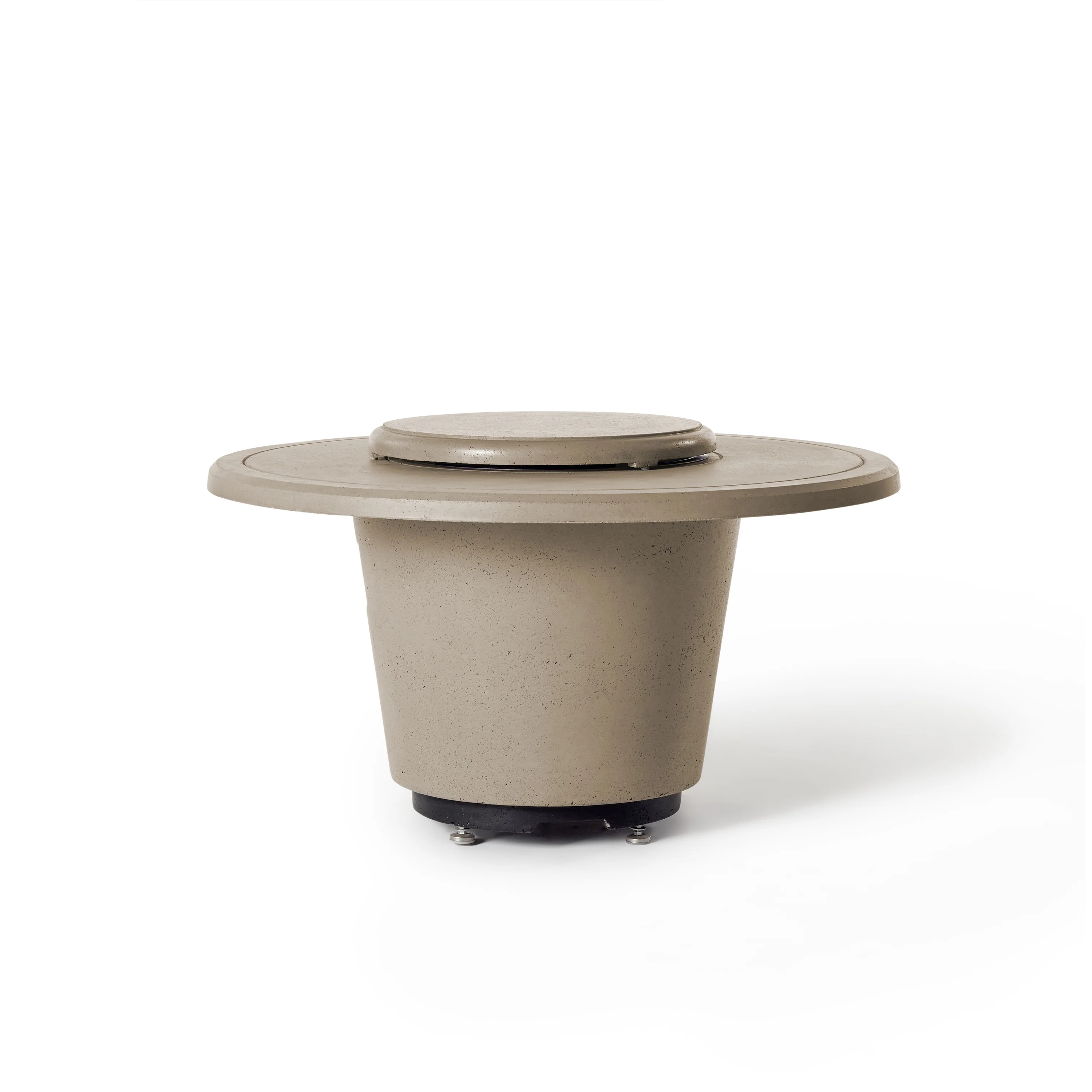 Indio Round Fire Table in Smoke