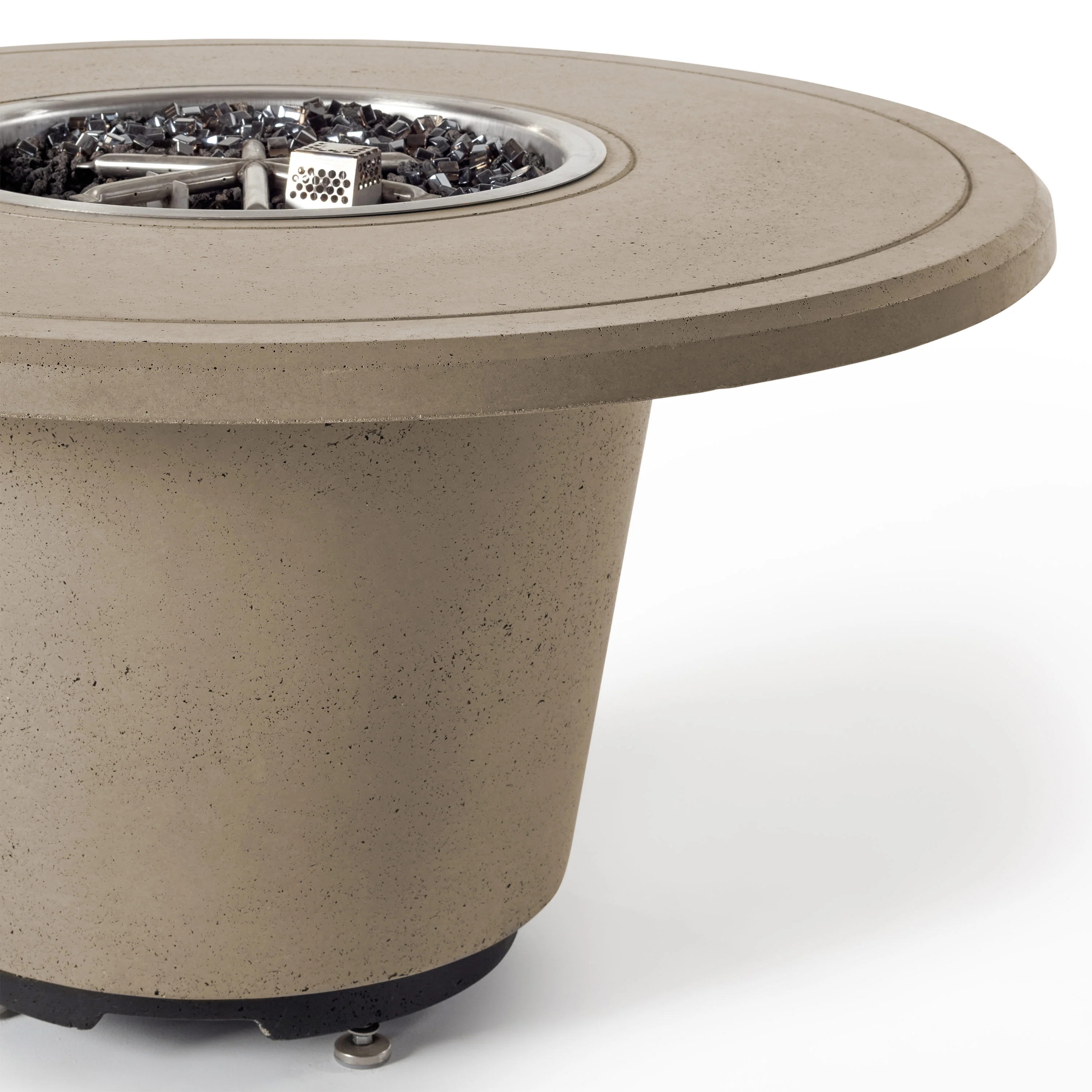 Indio Round Fire Table in Smoke